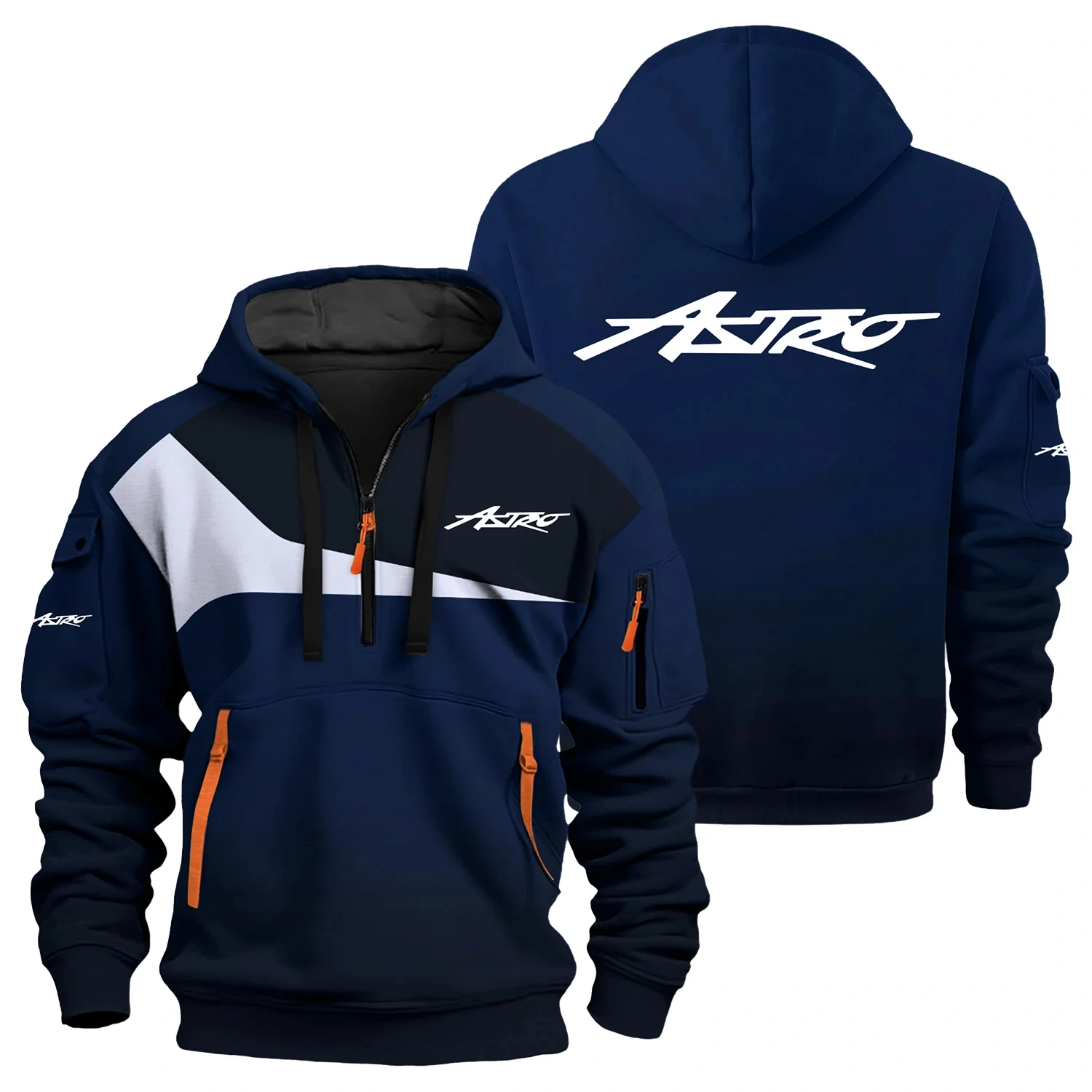 Astro Exclusive Logo Half Zipper Hoodie TTFSHHZ3D081903ASZ – Astro Hoodie