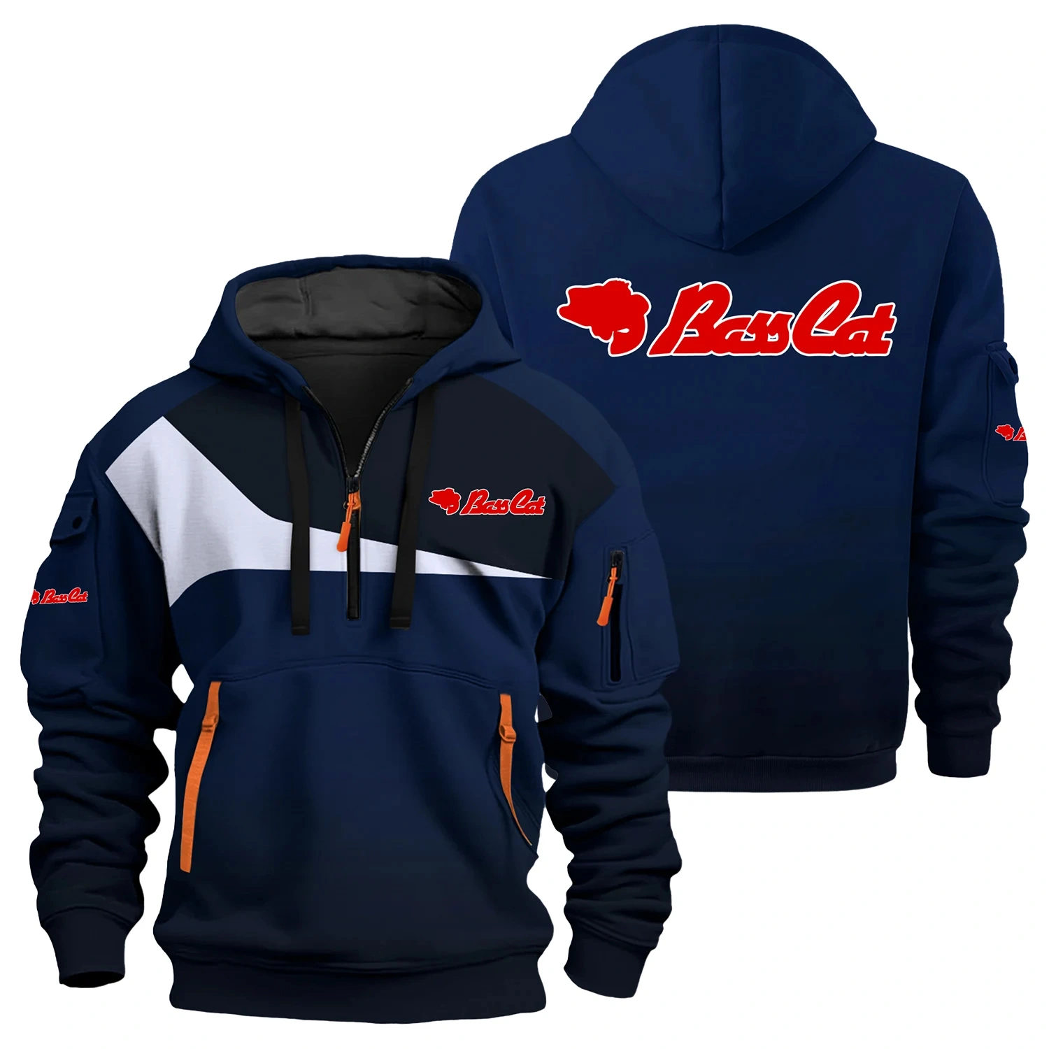 Bass Cat Exclusive Logo Half Zipper Hoodie TTFSHHZ3D081903BCZ – Bass Cat Hoodie