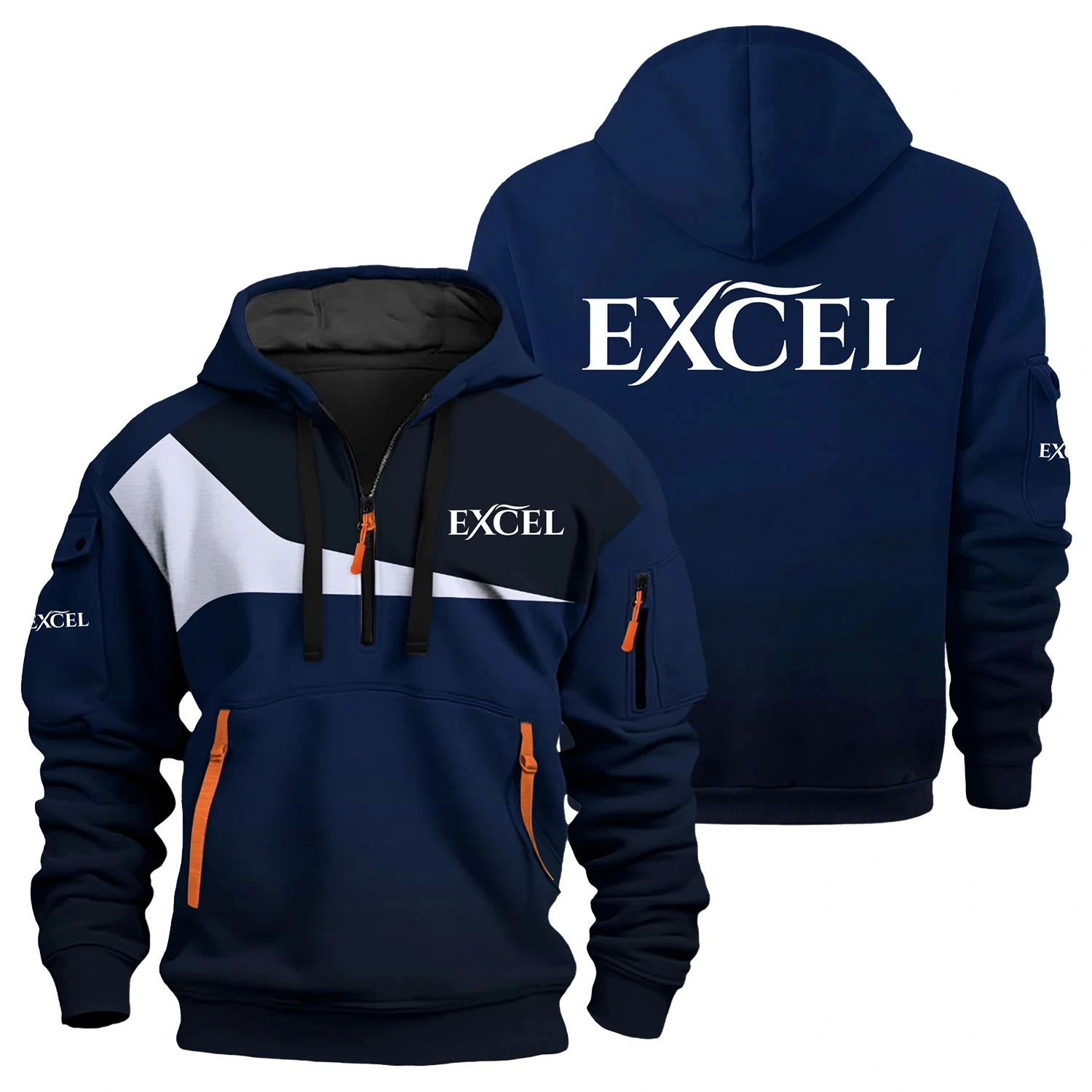 Excel Exclusive Logo Half Zipper Hoodie TTFSHHZ3D081903EXZ – Excel Hoodie