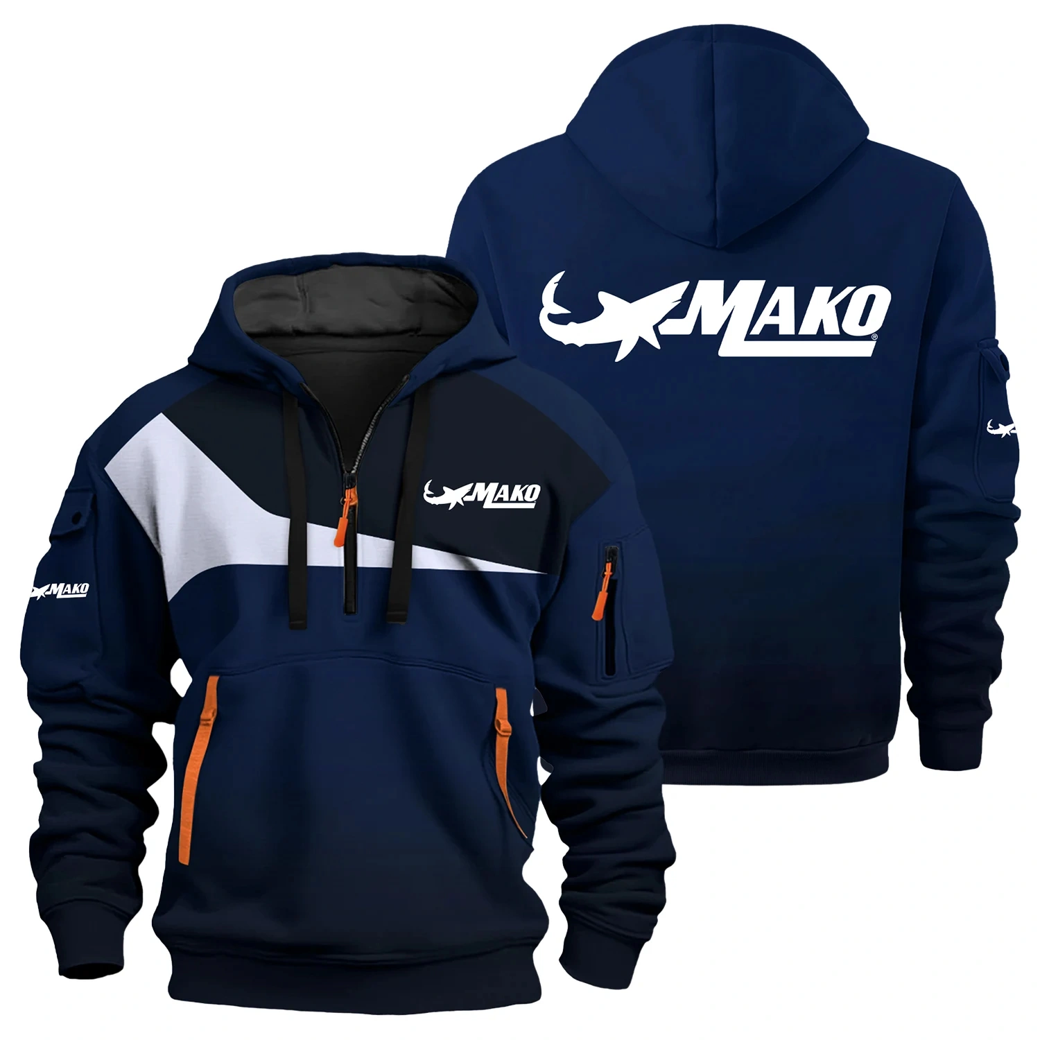 Mako Exclusive Logo Half Zipper Hoodie TTFSHHZ3D081903MAZ – Mako Hoodie