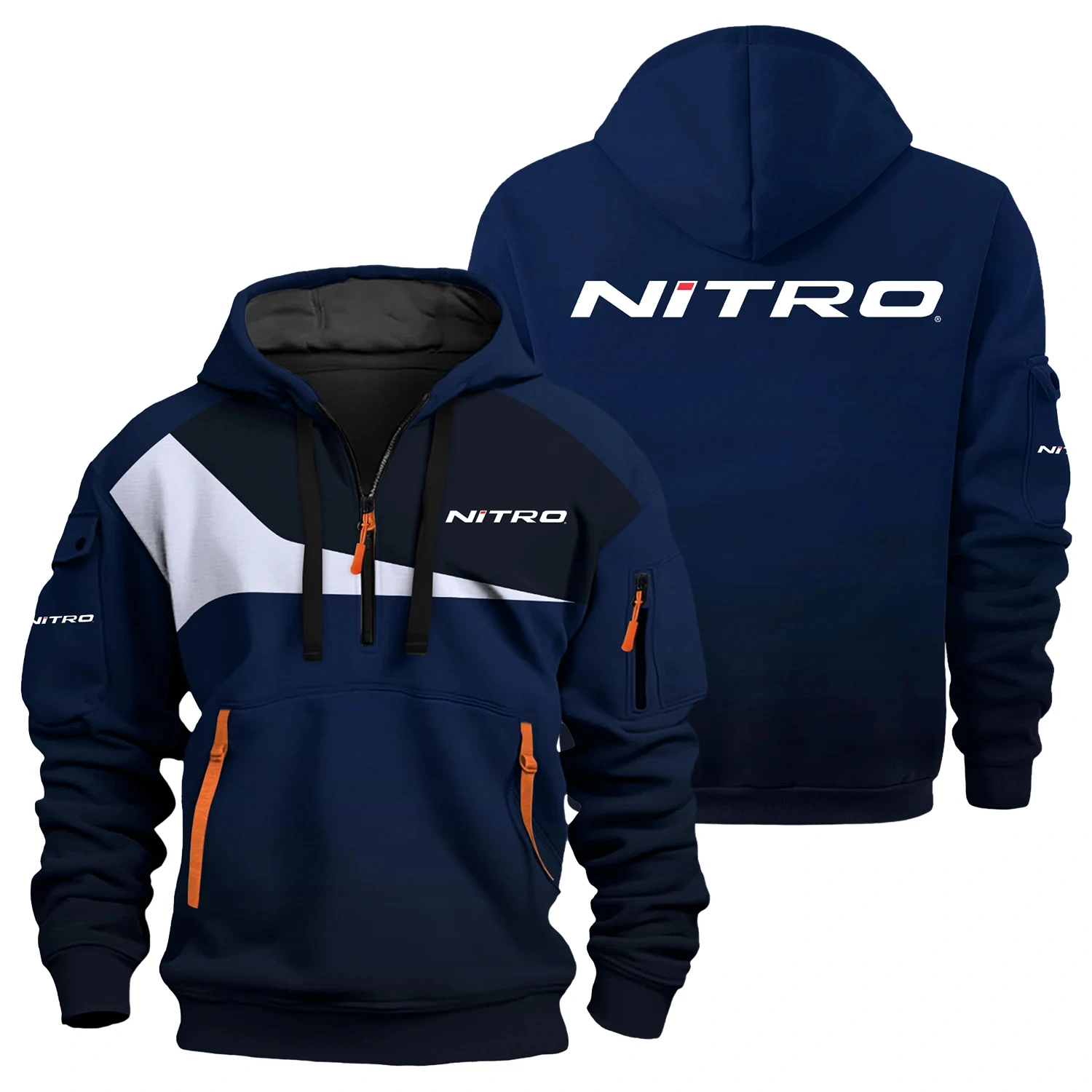 Nitro Exclusive Logo Half Zipper Hoodie TTFSHHZ3D081903NZ – Nitro Hoodie