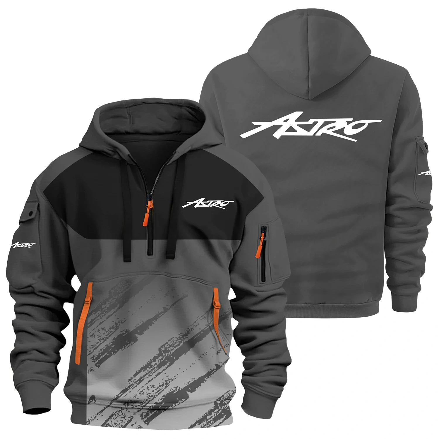 Astro Exclusive Logo Half Zipper Hoodie TTFSHHZ3D081904ASZ – Astro Hoodie