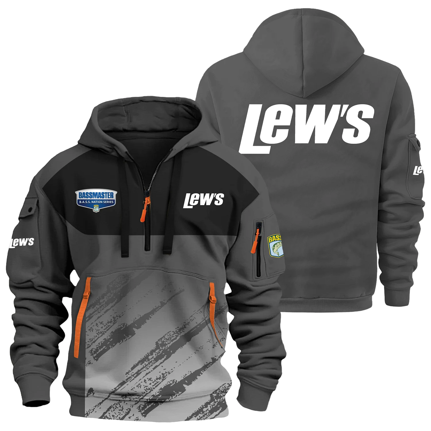 Lew’s B.A.S.S. Nation Half Zipper Hoodie TTFSHHZ3D081904BNLSZ – Lew’s B.A.S.S. Nation Hoodie