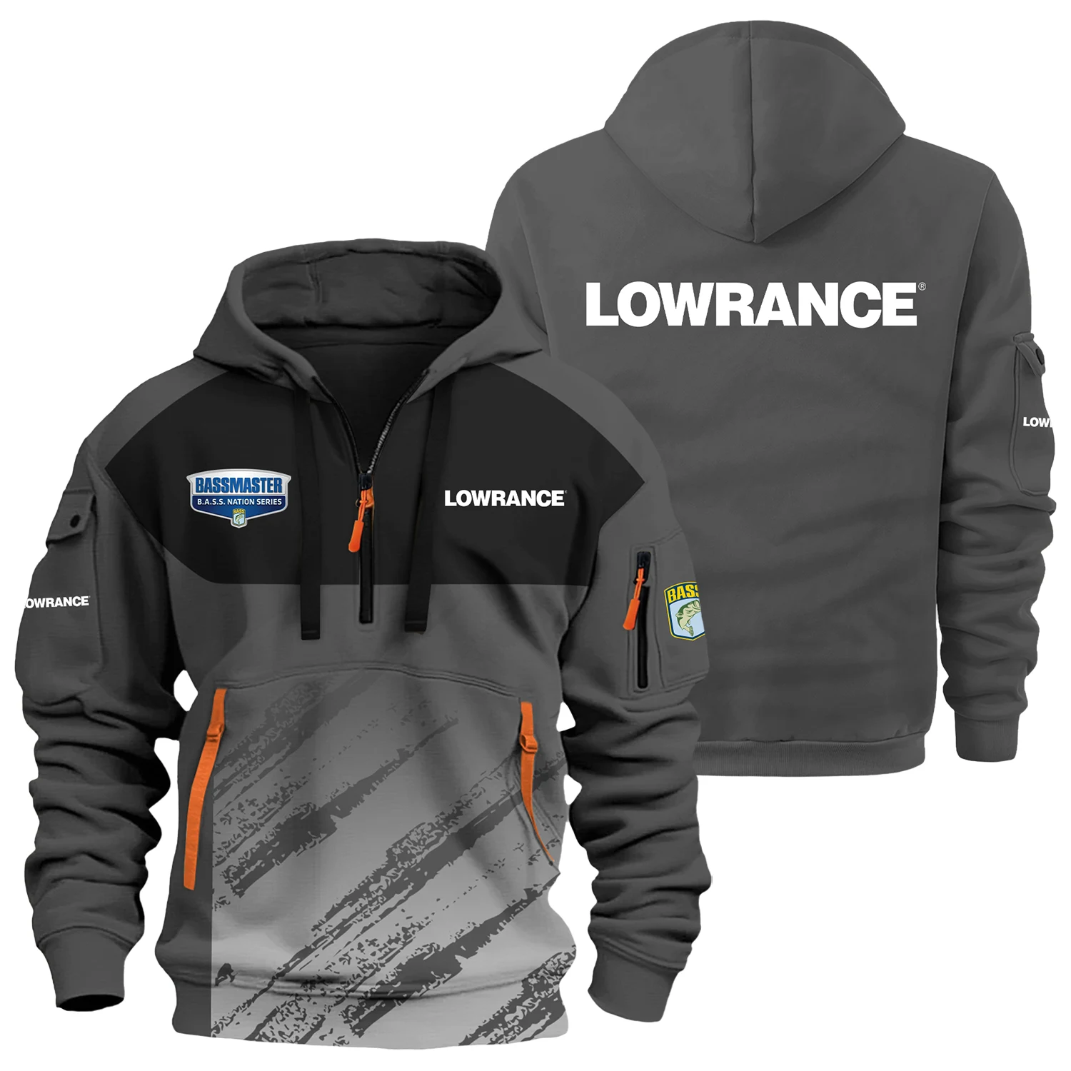 Lowrance B.A.S.S. Nation Half Zipper Hoodie TTFSHHZ3D081904BNLZ – Lowrance B.A.S.S. Nation Hoodie