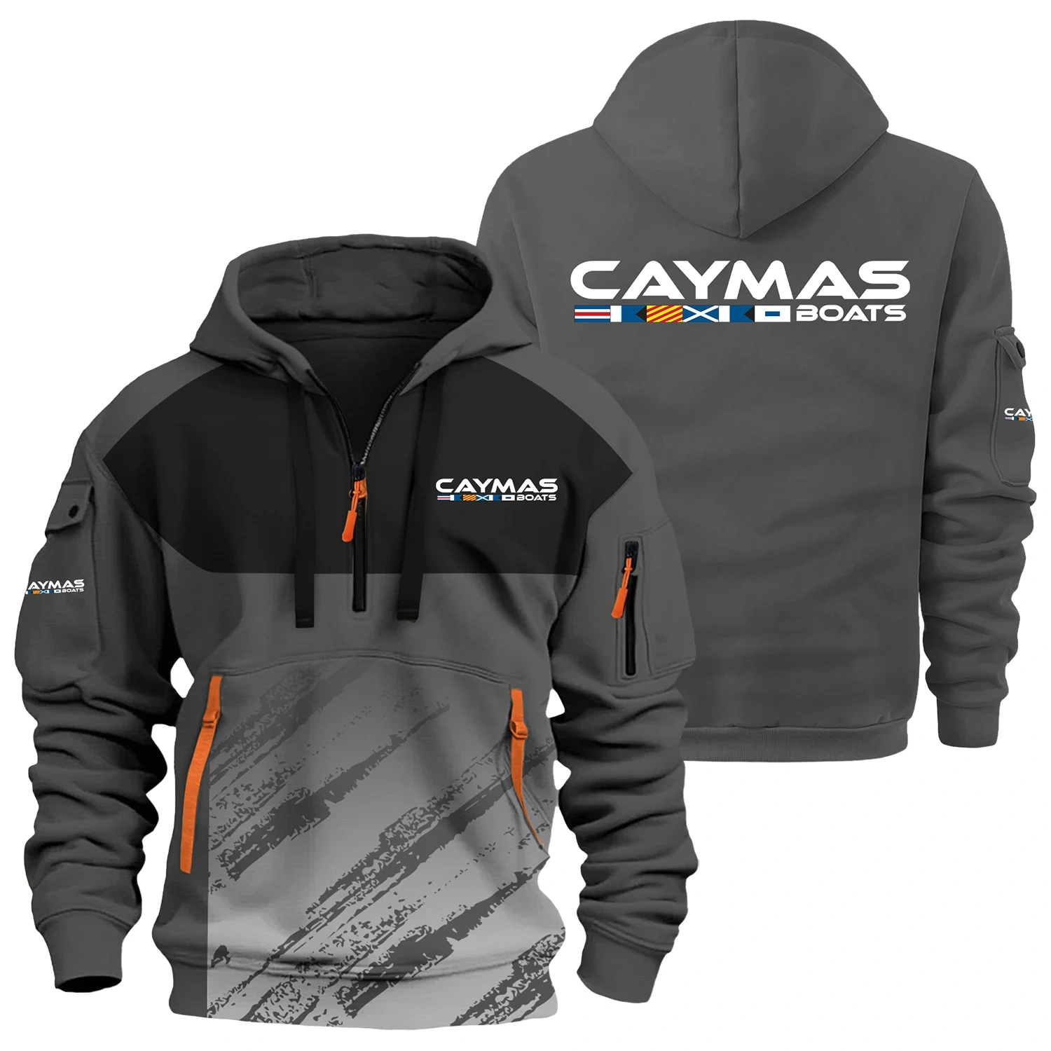 Caymas Exclusive Logo Half Zipper Hoodie TTFSHHZ3D081904CBZ – Caymas Hoodie