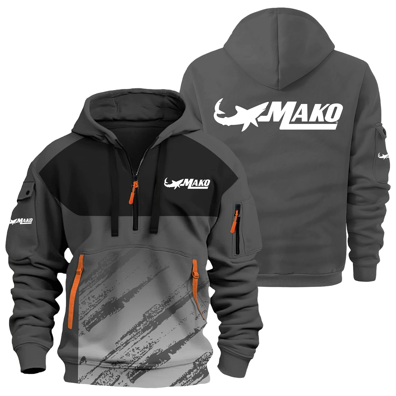 Mako Exclusive Logo Half Zipper Hoodie TTFSHHZ3D081904MAZ – Mako Hoodie