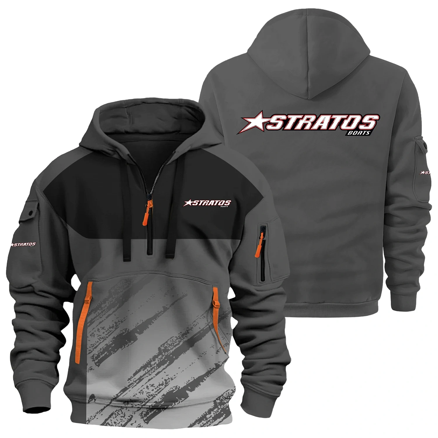 Stratos Exclusive Logo Half Zipper Hoodie TTFSHHZ3D081904SAZ – Stratos Hoodie