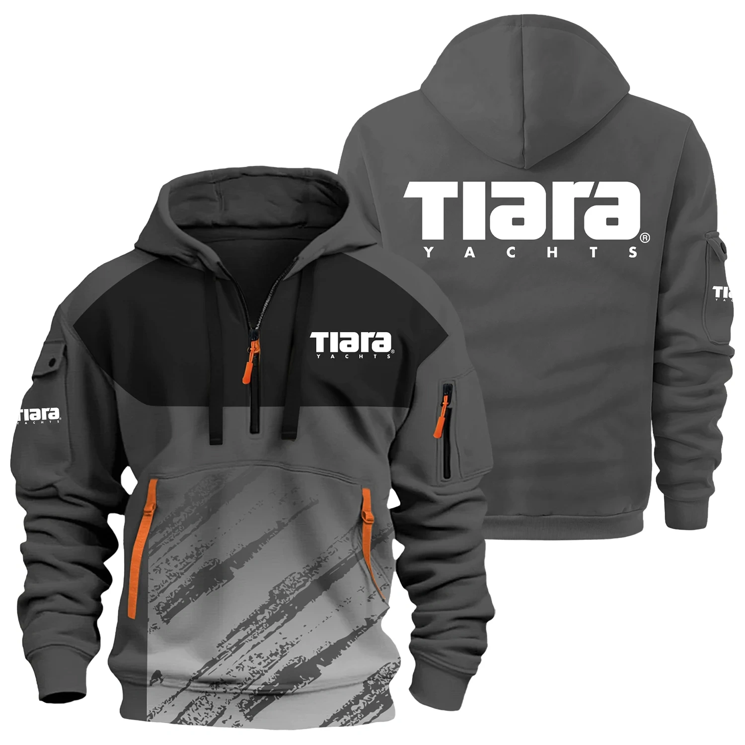 Tiara Yachts Exclusive Logo Half Zipper Hoodie TTFSHHZ3D081904TYZ – Tiara Yachts Hoodie