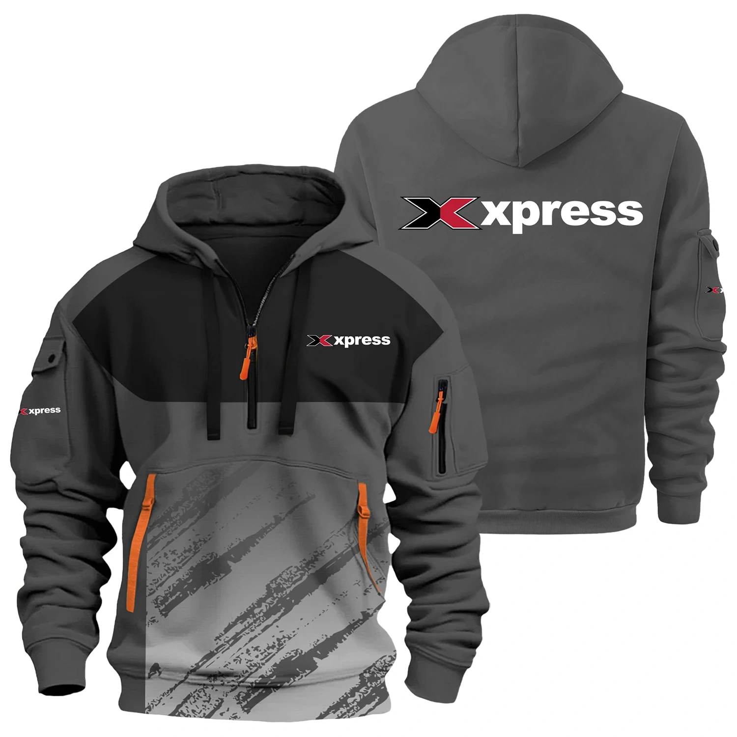 Xpress Exclusive Logo Half Zipper Hoodie TTFSHHZ3D081904XBZ – Xpress Hoodie