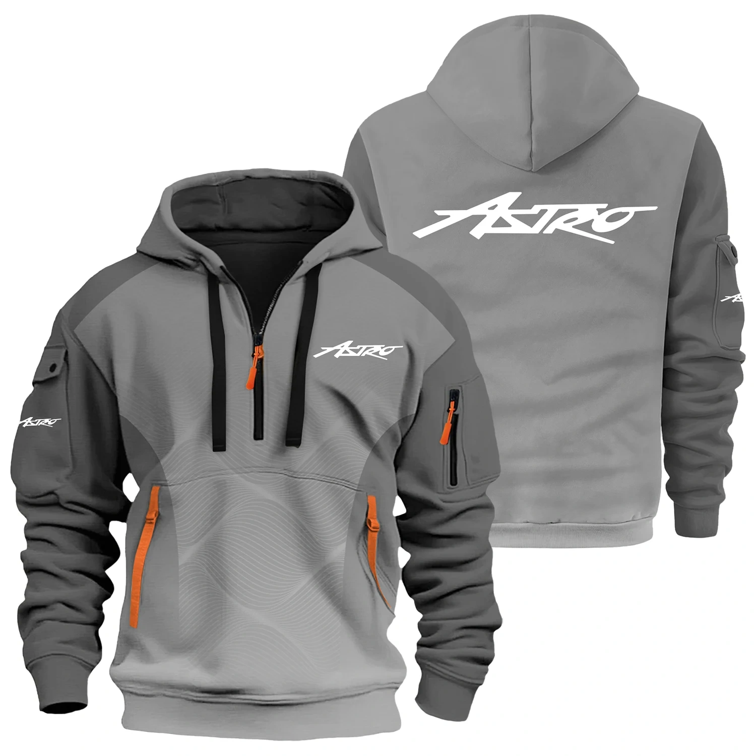 Astro Exclusive Logo Half Zipper Hoodie TTFSHHZ3D081905ASZ – Astro Hoodie