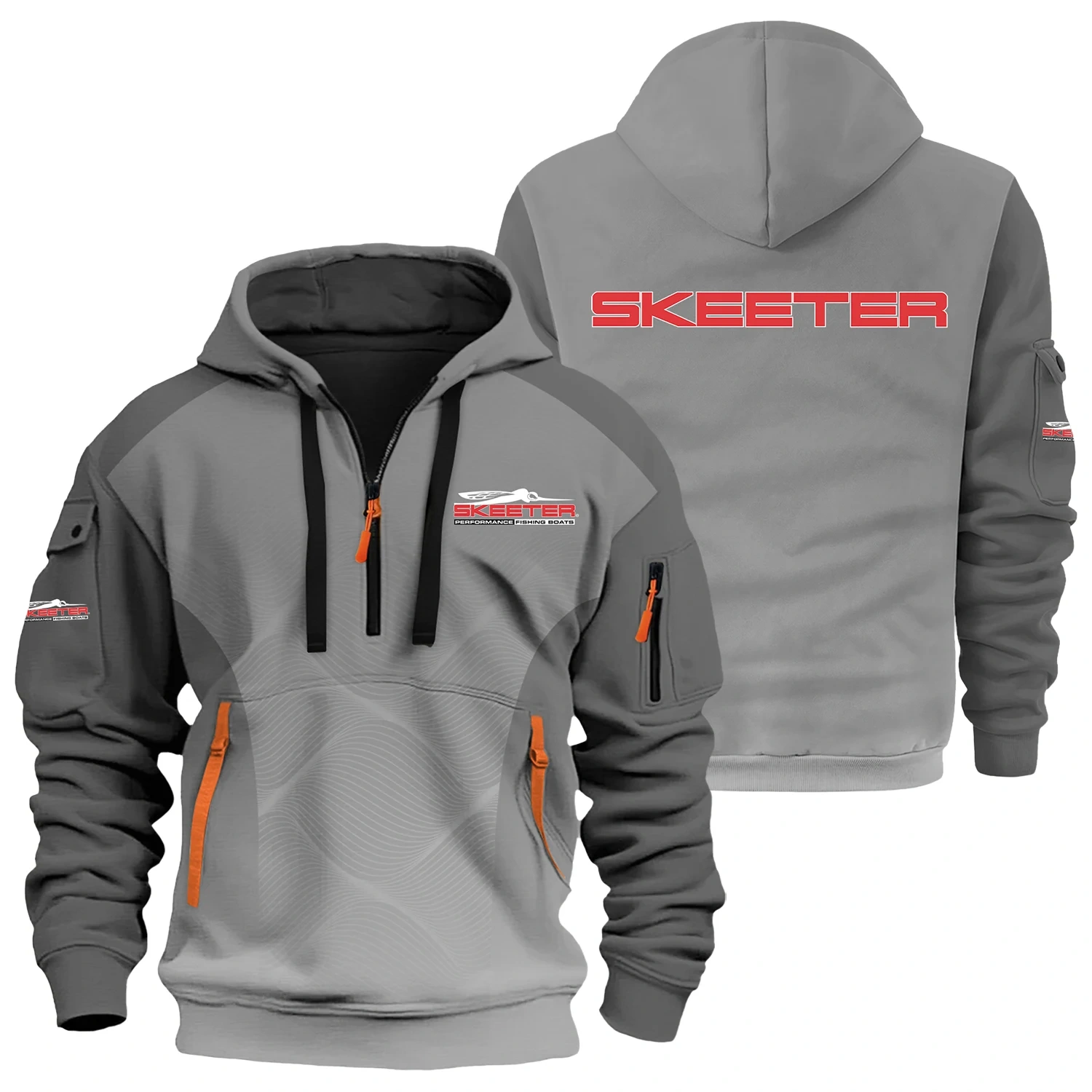 Skeeter Exclusive Logo Half Zipper Hoodie TTFSHHZ3D081905STZ – Skeeter Hoodie