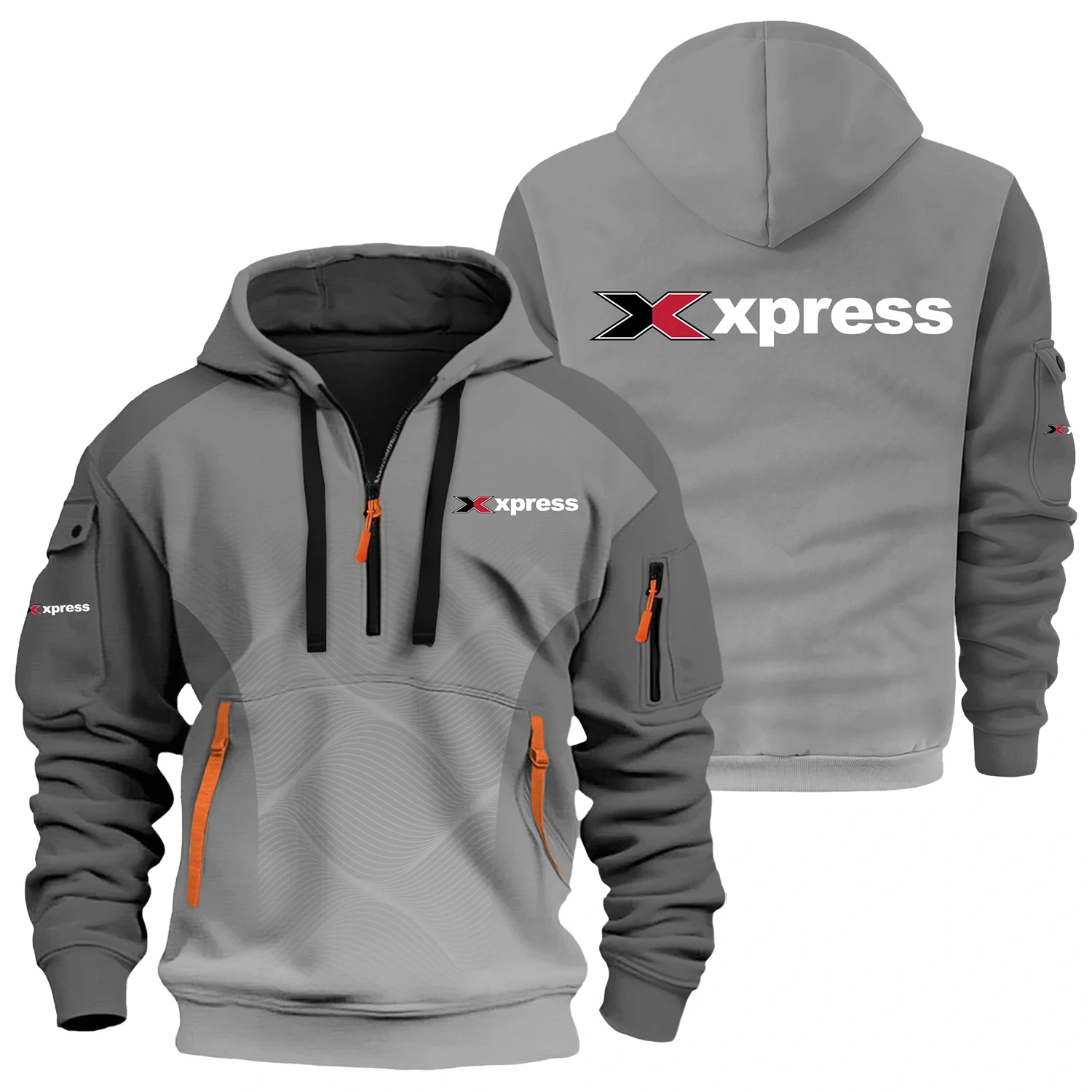 Xpress Exclusive Logo Half Zipper Hoodie TTFSHHZ3D081905XBZ – Xpress Hoodie