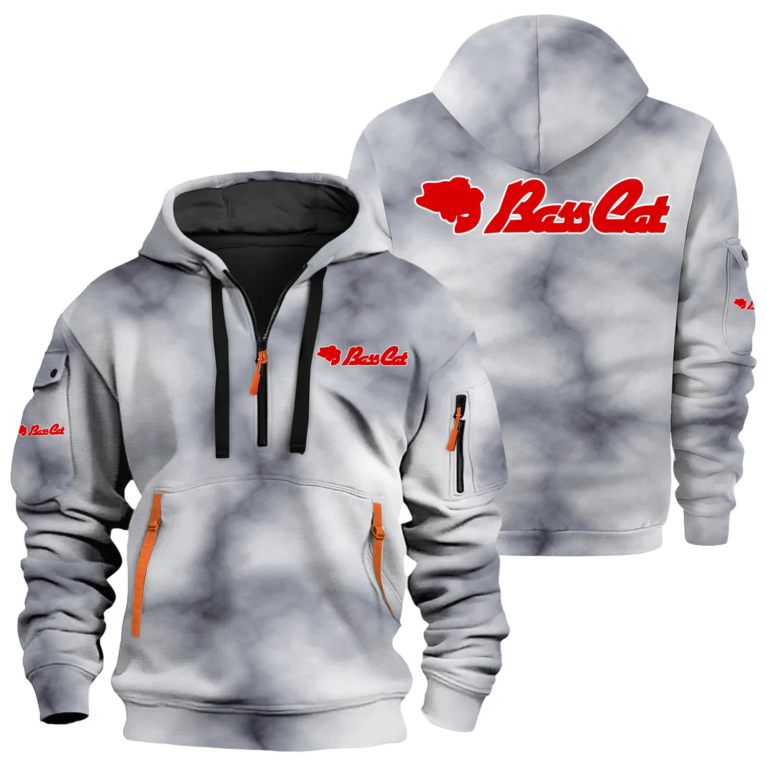 Bass Cat Exclusive Logo Half Zipper Hoodie TTFSHHZ3D081906BCZ – Bass Cat Hoodie