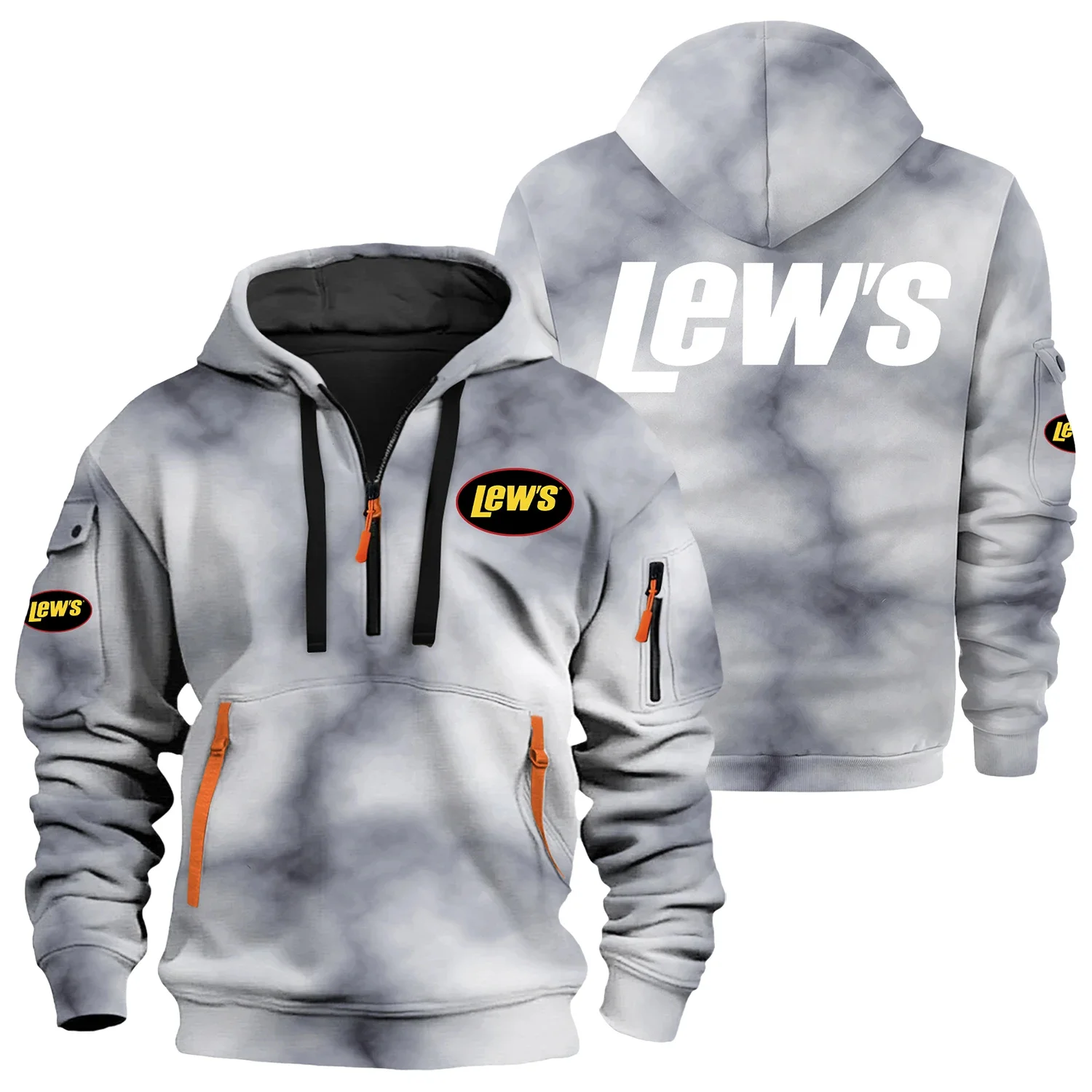 Lew’s Exclusive Logo Half Zipper Hoodie TTFSHHZ3D081906LSZ – Lew’s Hoodie