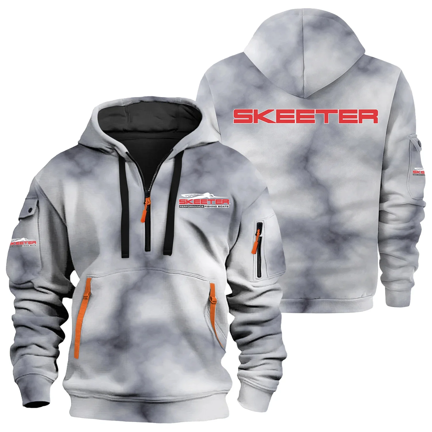 Skeeter Exclusive Logo Half Zipper Hoodie TTFSHHZ3D081906STZ – Skeeter Hoodie