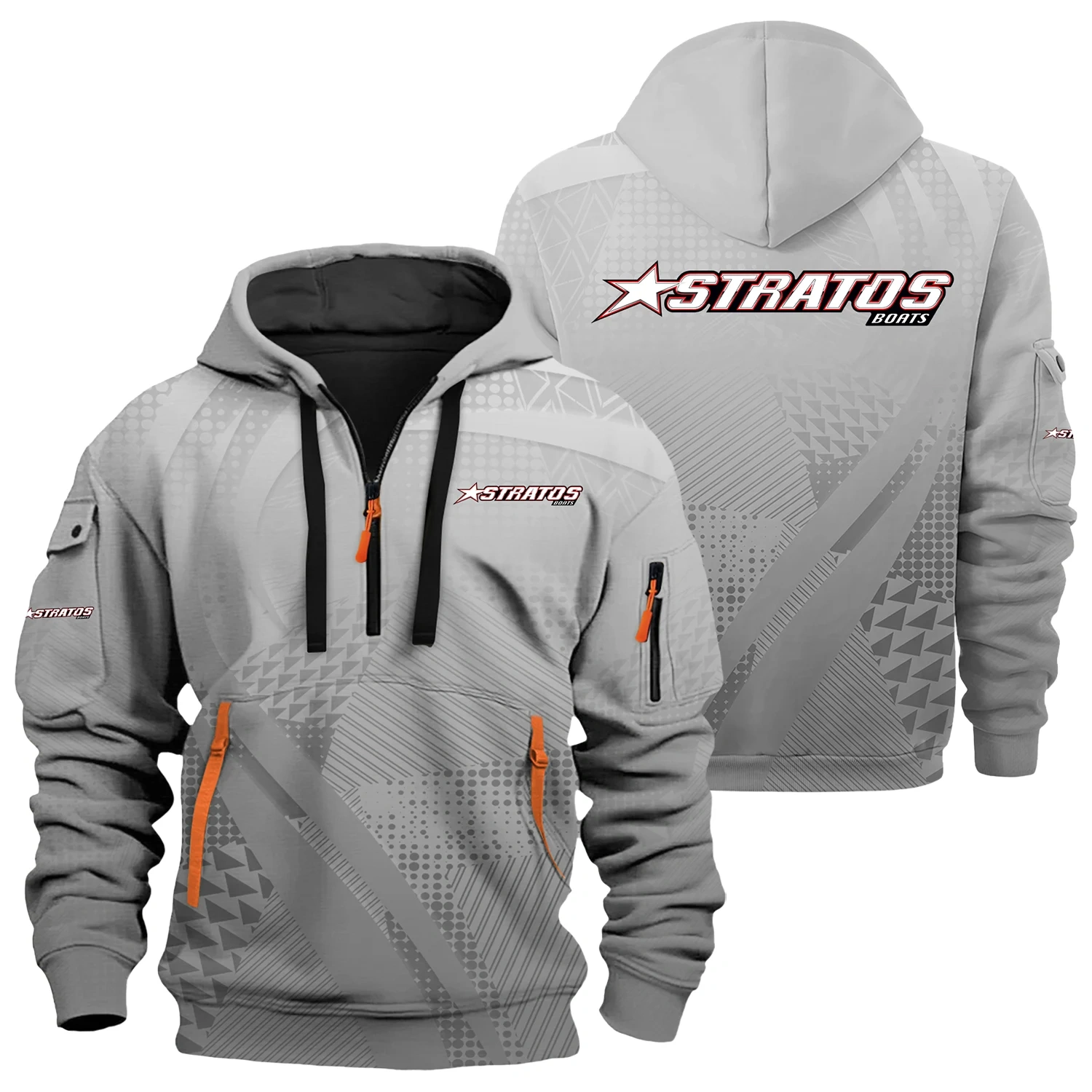 Stratos Exclusive Logo Half Zipper Hoodie TTFSHHZ3D081907SAZ – Stratos Hoodie