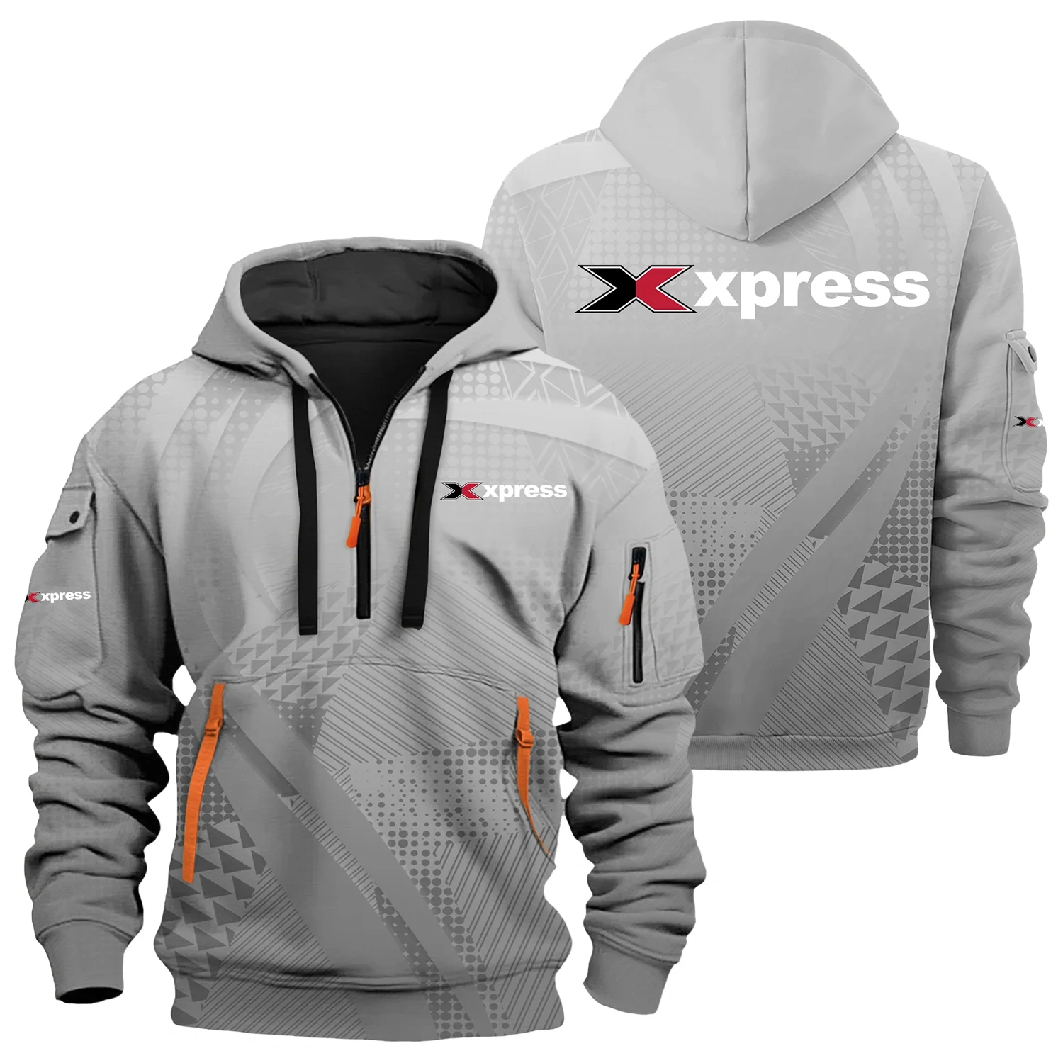 Xpress Exclusive Logo Half Zipper Hoodie TTFSHHZ3D081907XBZ – Xpress Hoodie