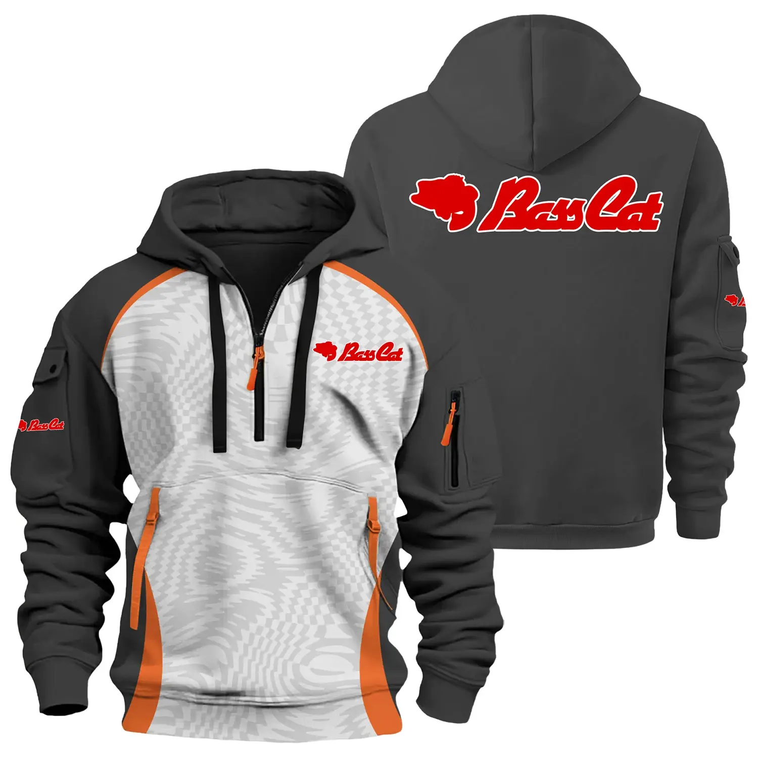 Bass Cat Exclusive Logo Half Zipper Hoodie TTFSHHZ3D081909BCZ – Bass Cat Hoodie