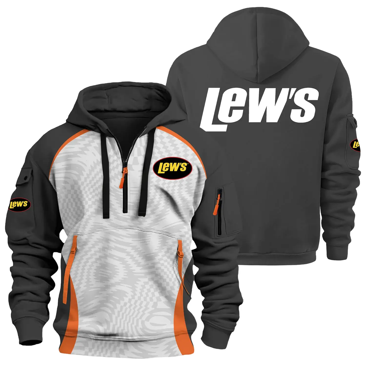 Lew’s Exclusive Logo Half Zipper Hoodie TTFSHHZ3D081909LSZ – Lew’s Hoodie