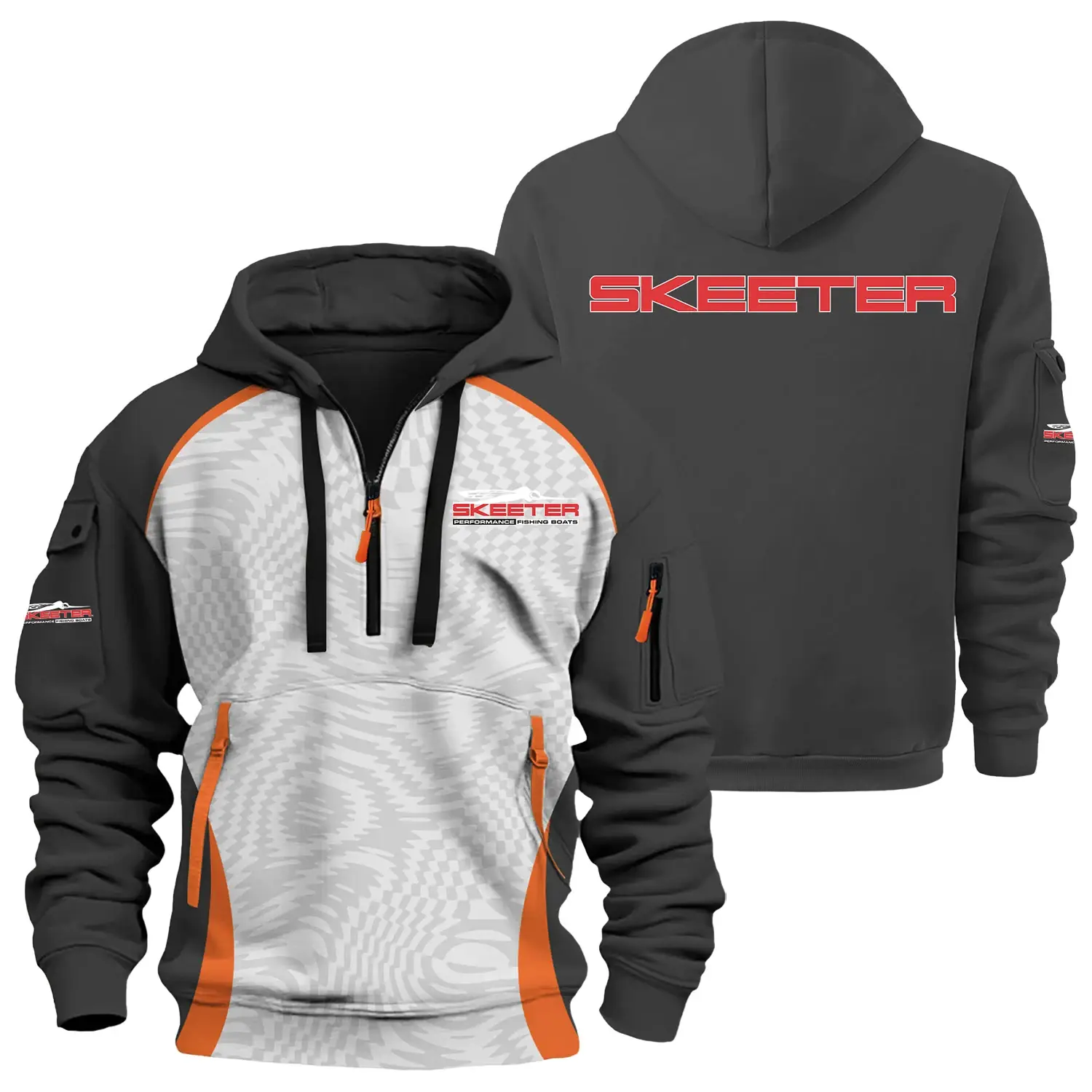 Skeeter Exclusive Logo Half Zipper Hoodie TTFSHHZ3D081909STZ – Skeeter Hoodie