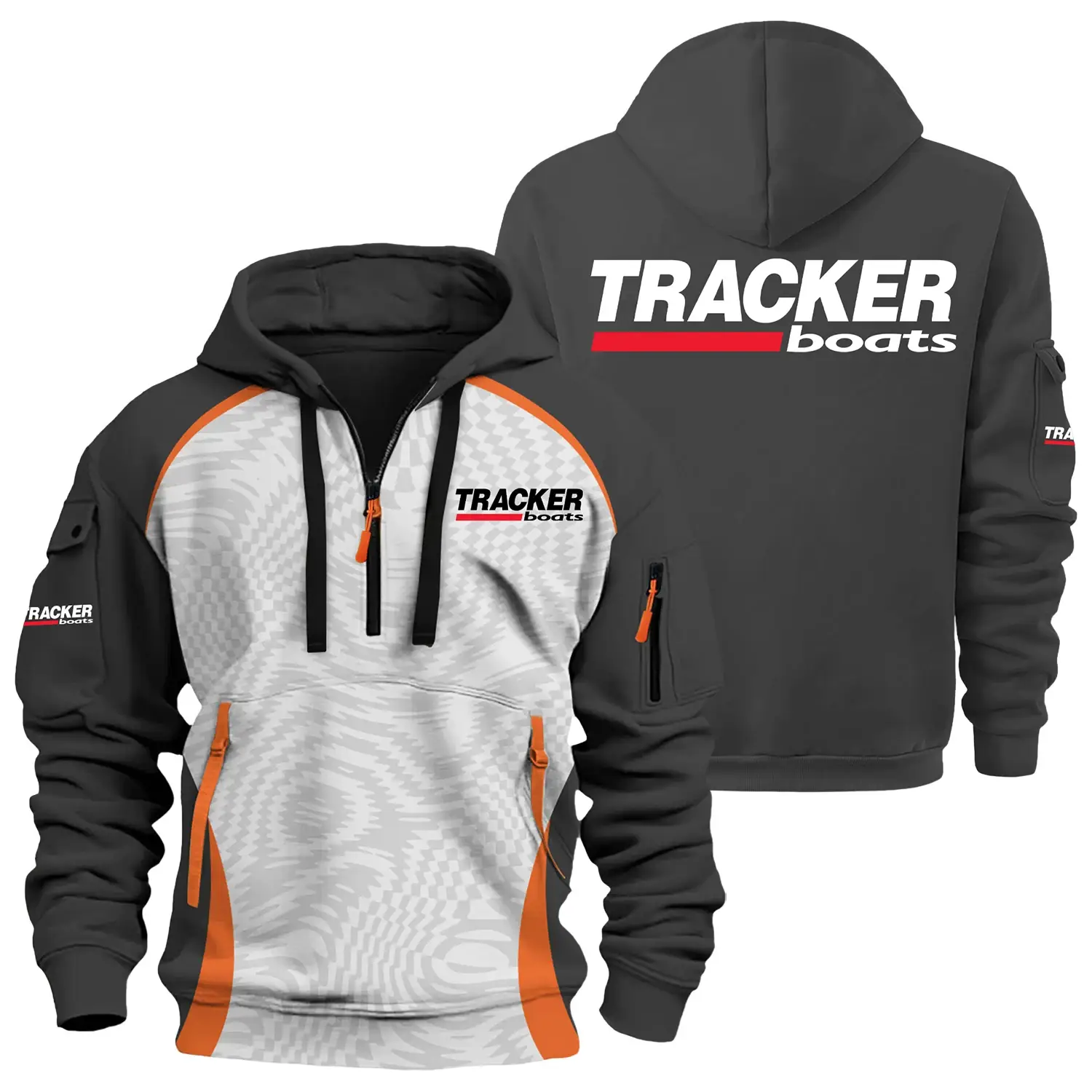 Tracker Exclusive Logo Half Zipper Hoodie TTFSHHZ3D081909TRZ – Tracker Hoodie