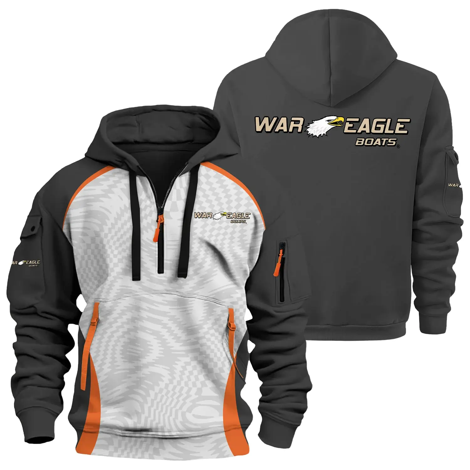 War Eagle Exclusive Logo Half Zipper Hoodie TTFSHHZ3D081909WEZ – War Eagle Hoodie War Eagle Exclusive Logo Half Zipper Hoodie TTFSHHZ3D081909WEZ – War Eagle Hoodie