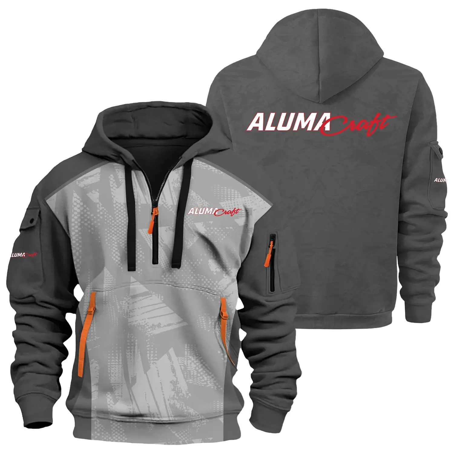 Alumacraft Exclusive Logo Half Zipper Hoodie TTFSHHZ3D081910ACZ – Alumacraft Hoodie