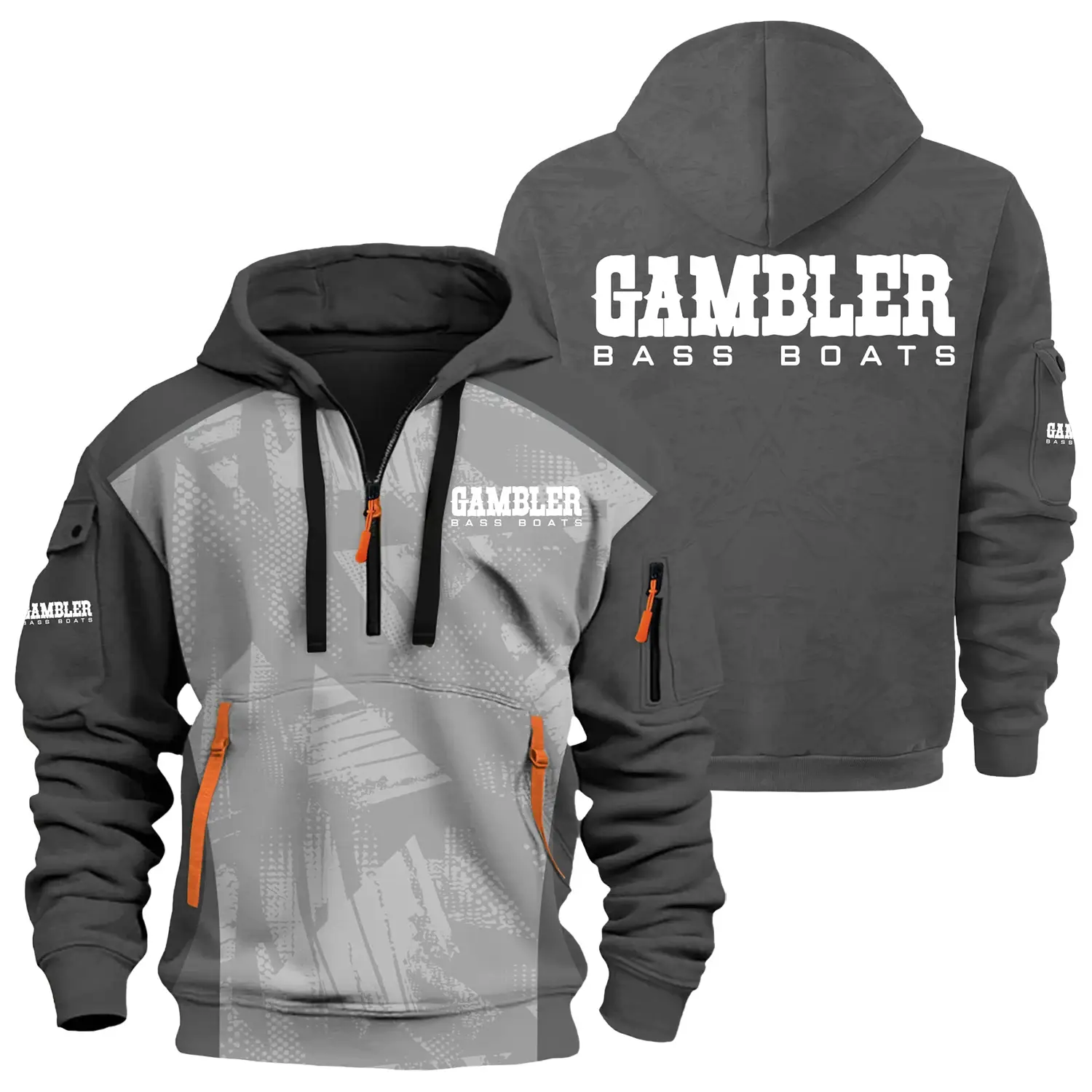 Gambler Exclusive Logo Half Zipper Hoodie TTFSHHZ3D081910GBZ – Gambler Hoodie