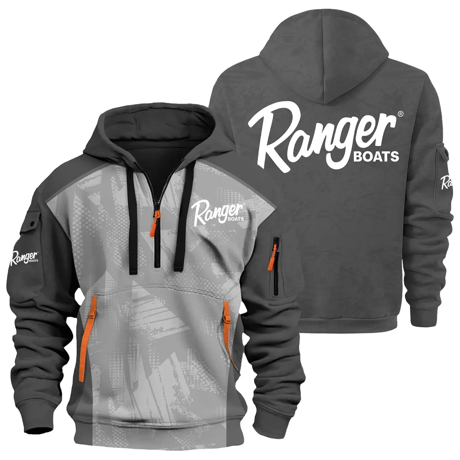 Ranger Exclusive Logo Half Zipper Hoodie TTFSHHZ3D081910RBZ – Ranger Hoodie