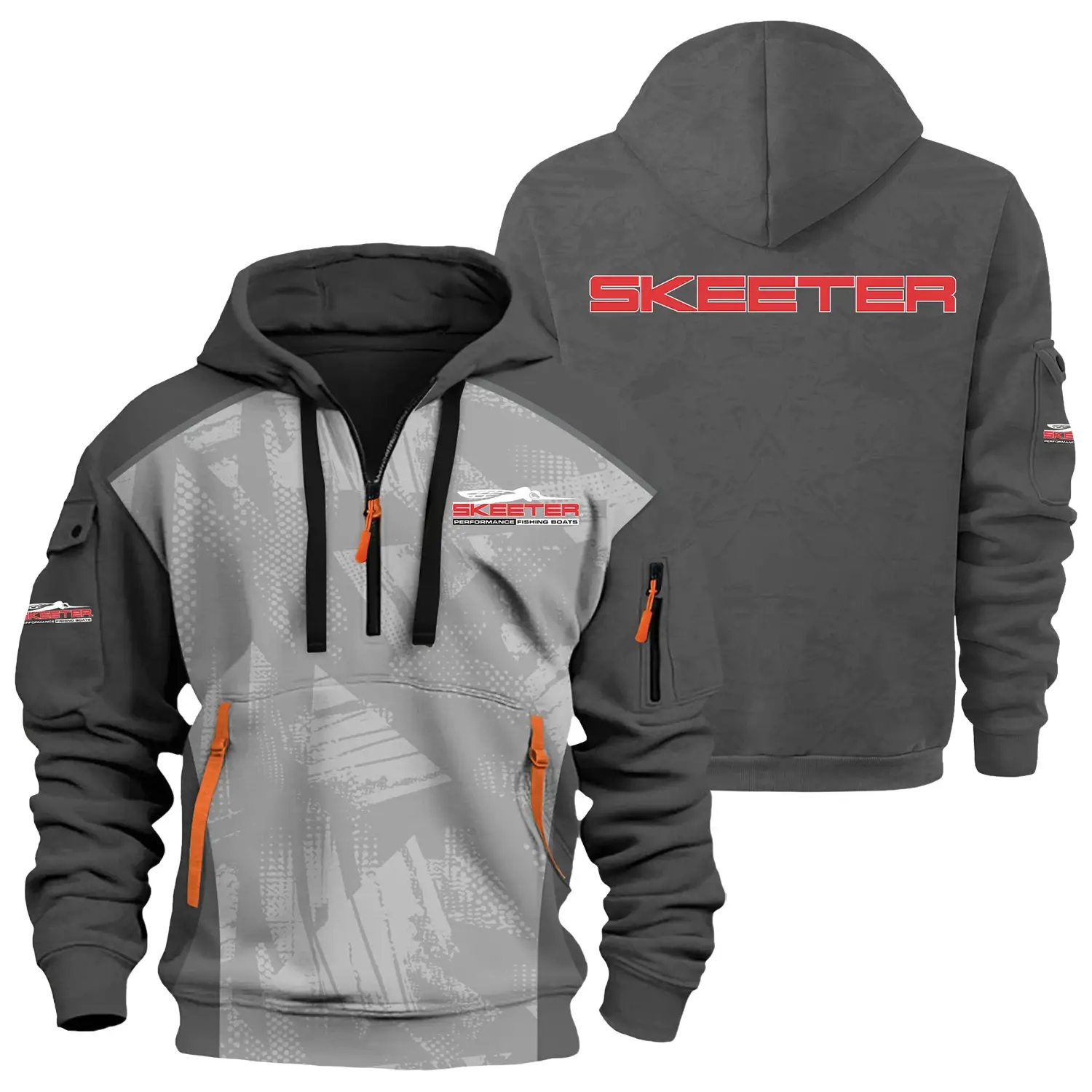 Skeeter Exclusive Logo Half Zipper Hoodie TTFSHHZ3D081910STZ – Skeeter Hoodie