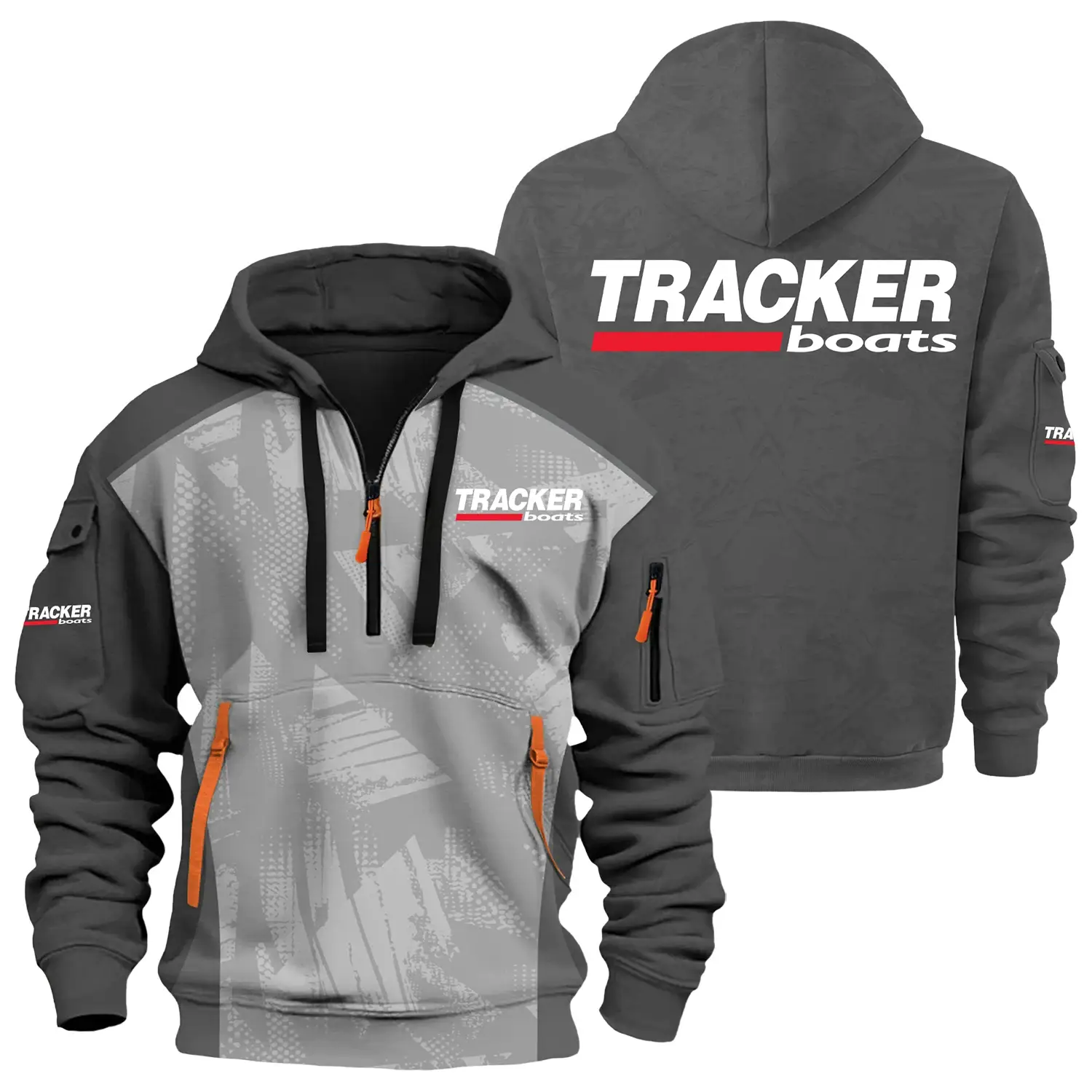 Tracker Exclusive Logo Half Zipper Hoodie TTFSHHZ3D081910TRZ – Tracker Hoodie