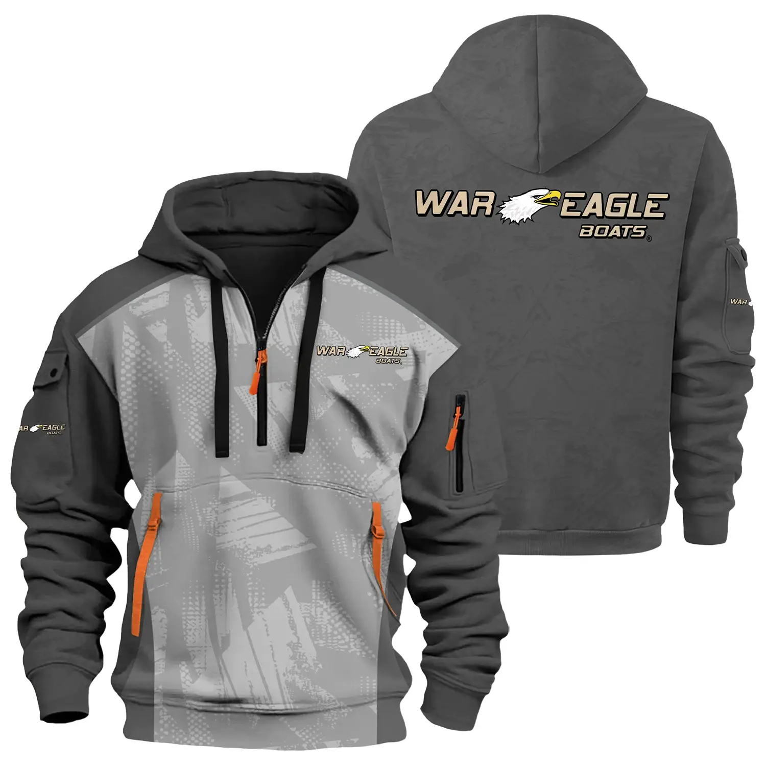 War Eagle Exclusive Logo Half Zipper Hoodie TTFSHHZ3D081910WEZ – War Eagle Hoodie War Eagle Exclusive Logo Half Zipper Hoodie TTFSHHZ3D081910WEZ – War Eagle Hoodie