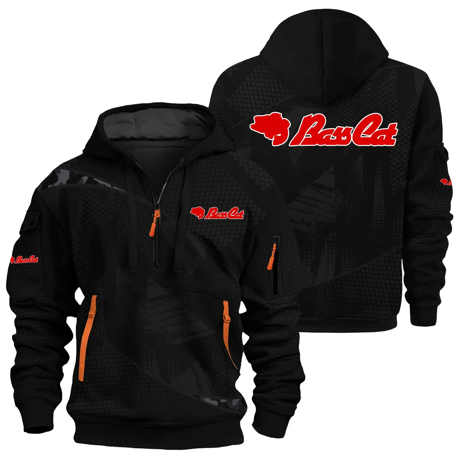 Bass Cat Exclusive Logo Half Zipper Hoodie TTFSHHZ3D081912BCZ – Bass Cat Hoodie