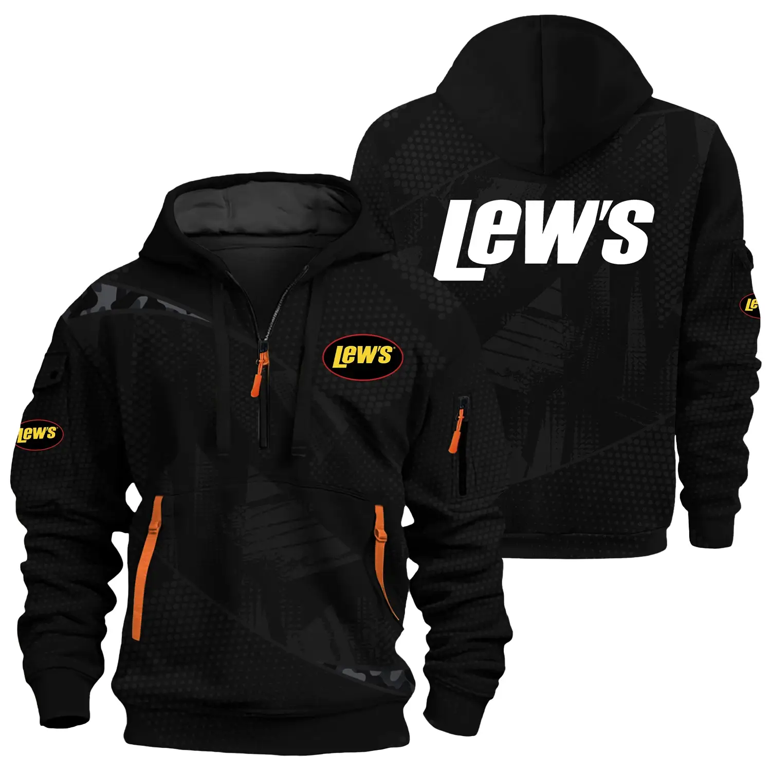 Lew’s Exclusive Logo Half Zipper Hoodie TTFSHHZ3D081912LSZ – Lew’s Hoodie