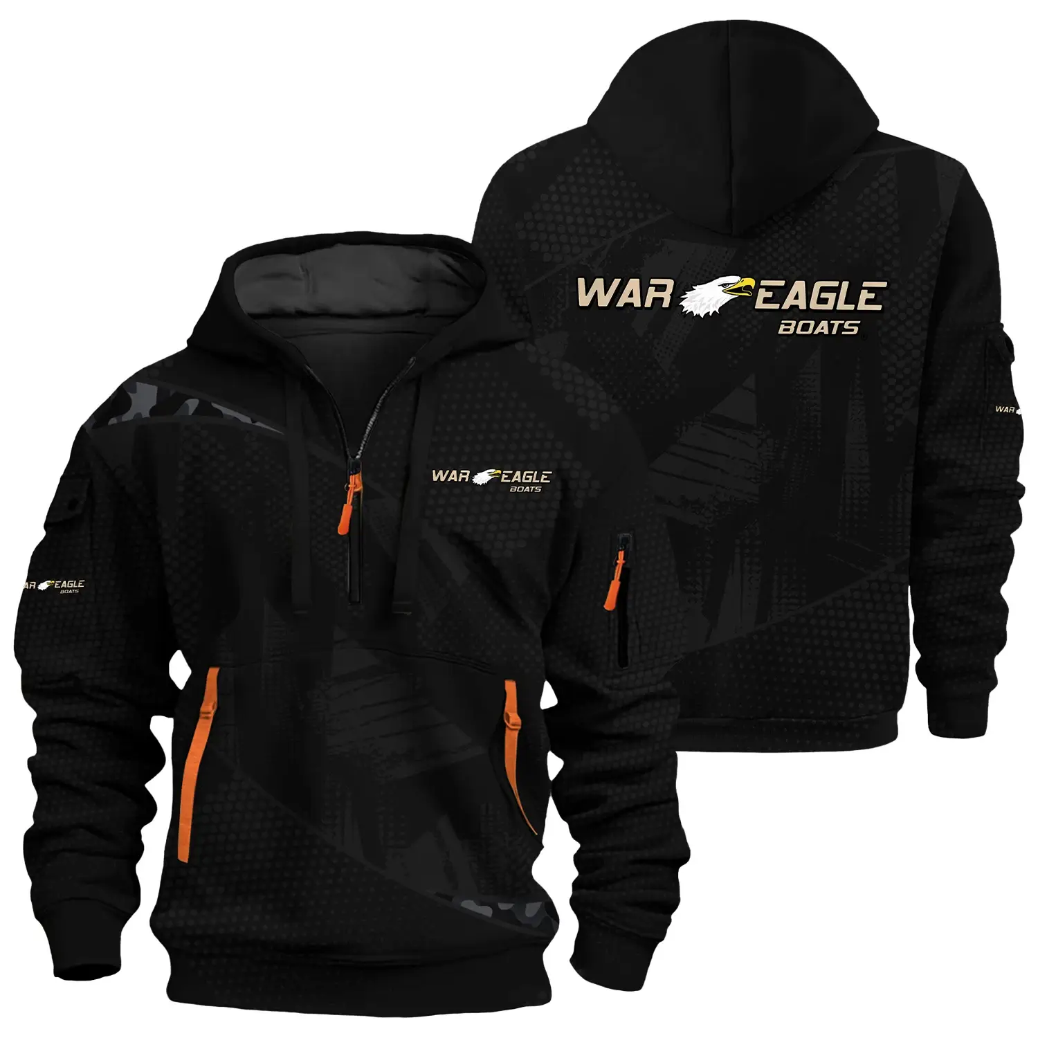 War Eagle Exclusive Logo Half Zipper Hoodie TTFSHHZ3D081912WEZ – War Eagle Hoodie