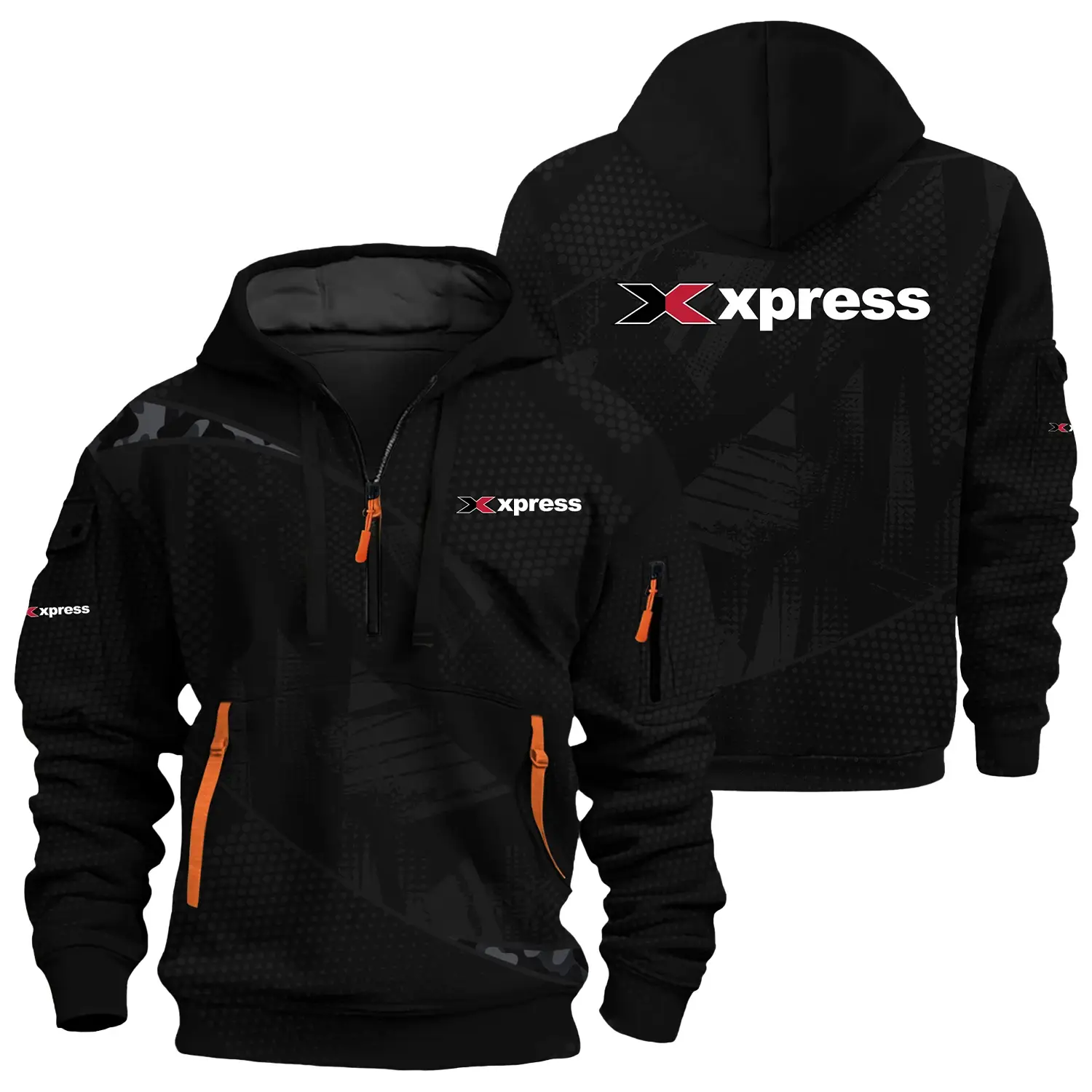 Xpress Exclusive Logo Half Zipper Hoodie TTFSHHZ3D081912XBZ – Xpress Hoodie