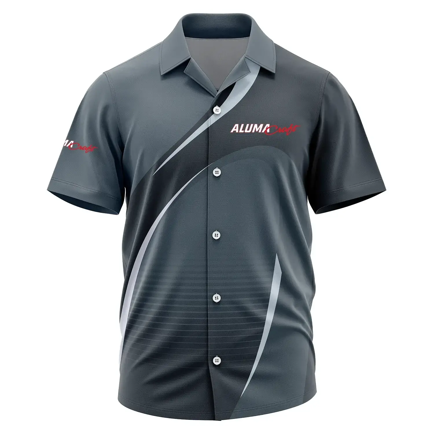 AlumaCraft Exclusive Logo Short Sleeve Camp Collar Shirt TTFSHWSCS001ACZ – AlumaCraft Camp Collar Shirt