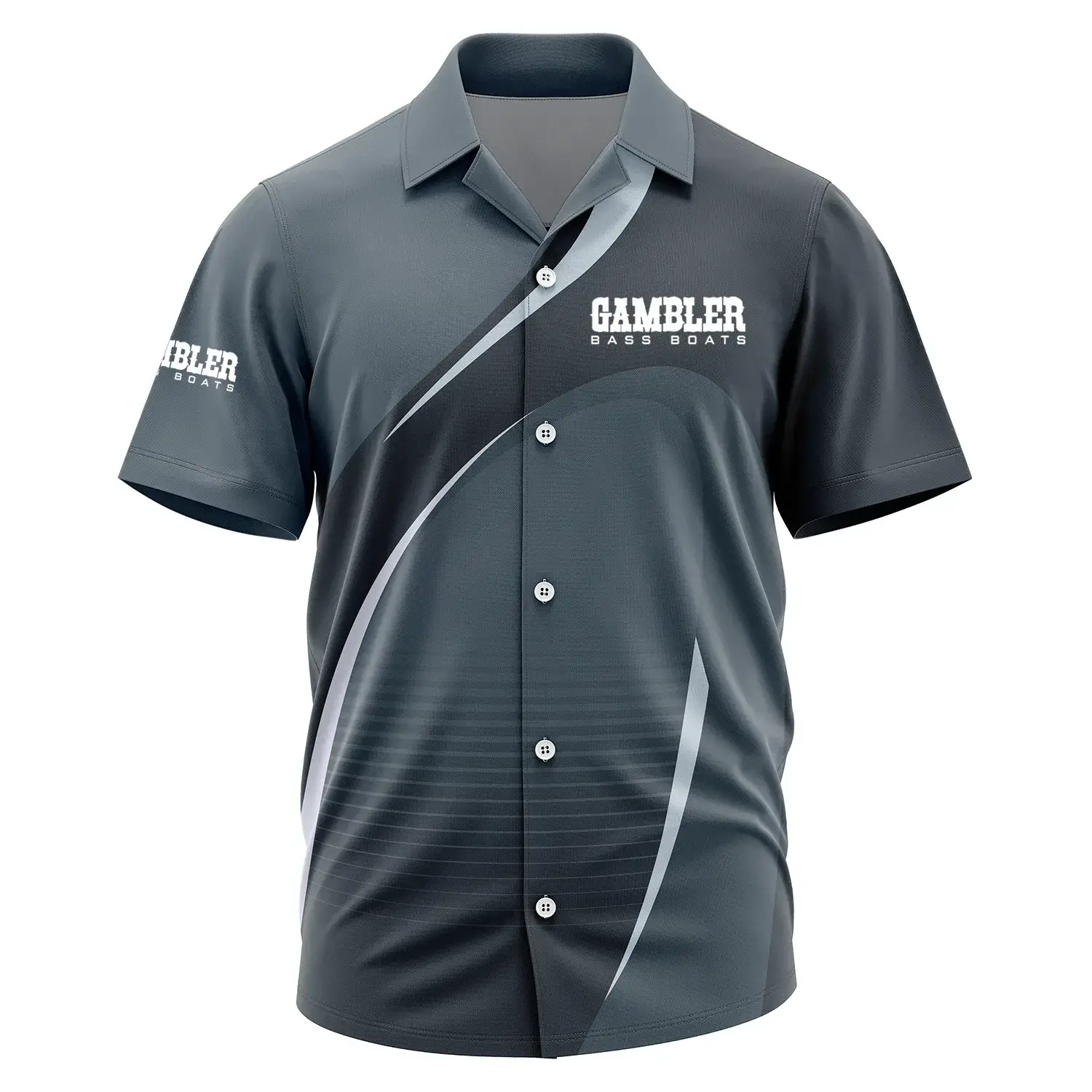 Gambler Exclusive Logo Short Sleeve Camp Collar Shirt TTFSHWSCS001GBZ – Gambler Camp Collar Shirt