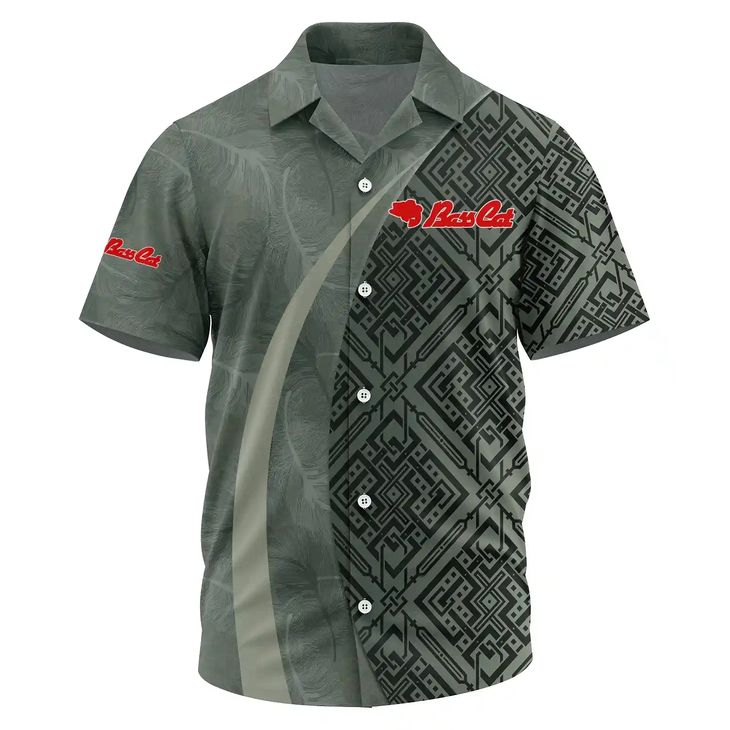 Bass Cat Exclusive Logo Short Sleeve Camp Collar Shirt TTFSHWSCS1903012BCZ – Bass Cat Shirt Bass Cat Exclusive Logo Short Sleeve Camp Collar Shirt TTFSHWSCS1903012BCZ – Bass Cat Shirt