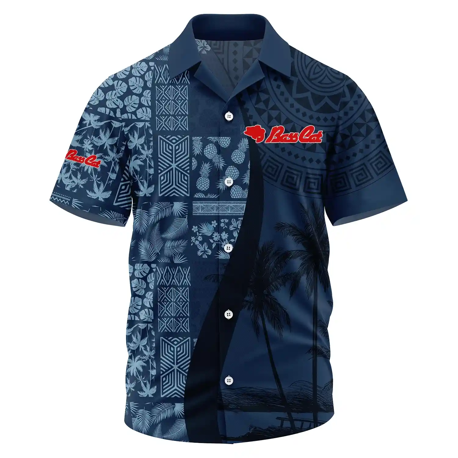 Bass Cat Exclusive Logo Short Sleeve Camp Collar Shirt TTFSHWSCS1903013BCZ – Bass Cat Shirt