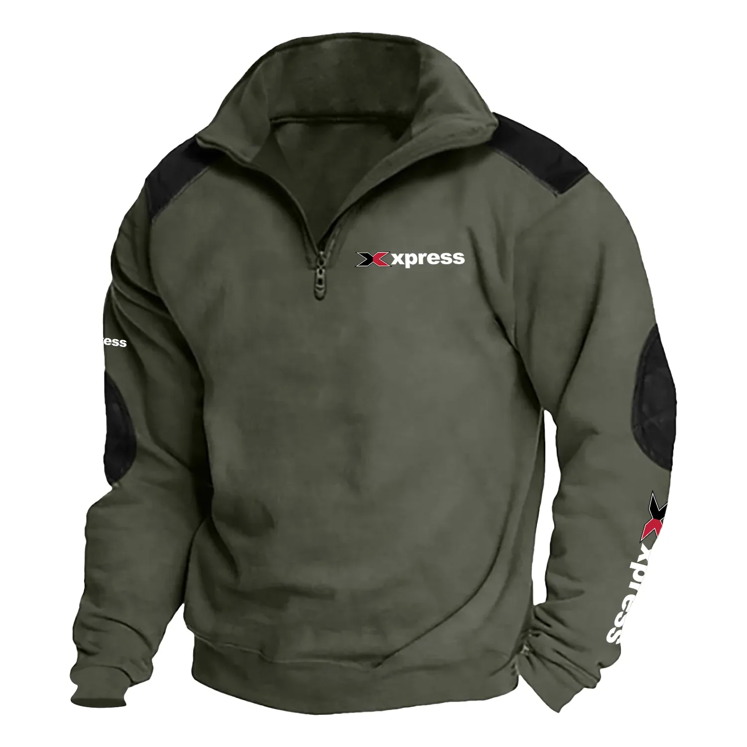Xpress Exclusive Logo Tactical Quarter-Zip Sweatshirt TTFSSCS2510XBZ – Xpress Sweatshirt
