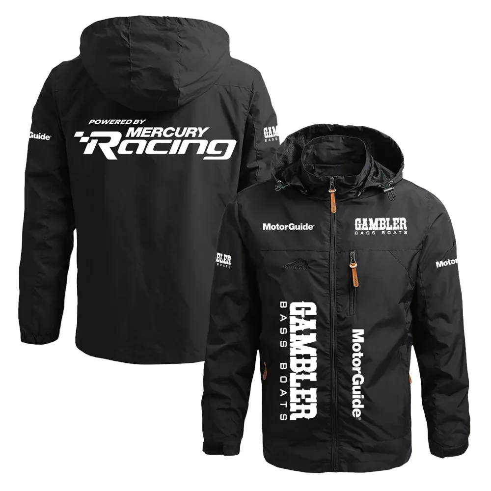 Gambler Motorguide Mercury Exclusive Logo Waterproof Outdoor Jacket Detachable Hood TTFSWOJ2510GBM – Gambler Motorguide Mercury Jacket