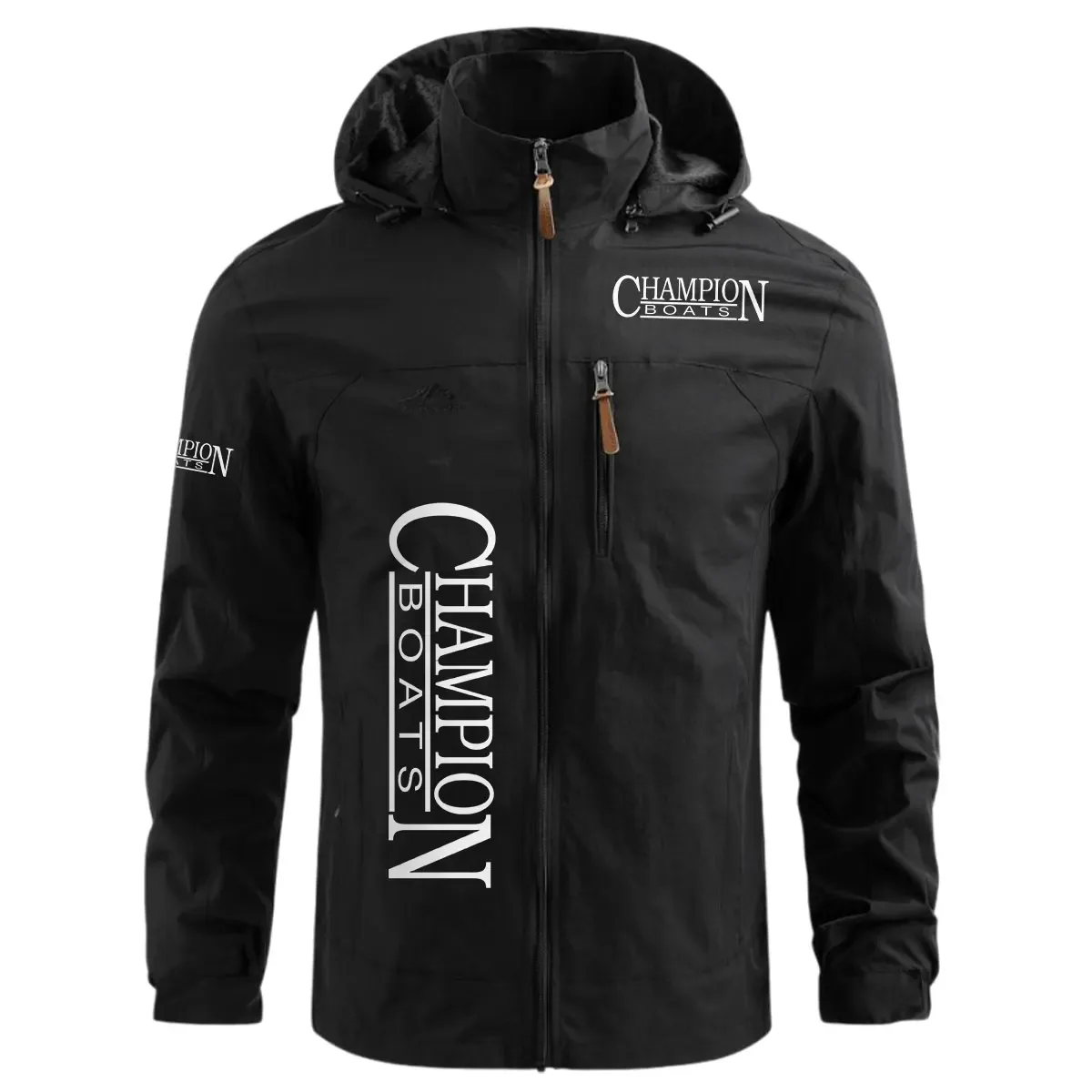 Champion Boats Exclusive Logo Waterproof Windbreaker Jacket Detachable Hood TTFSWOJN2510CHZ – Champion Boats Jacket
