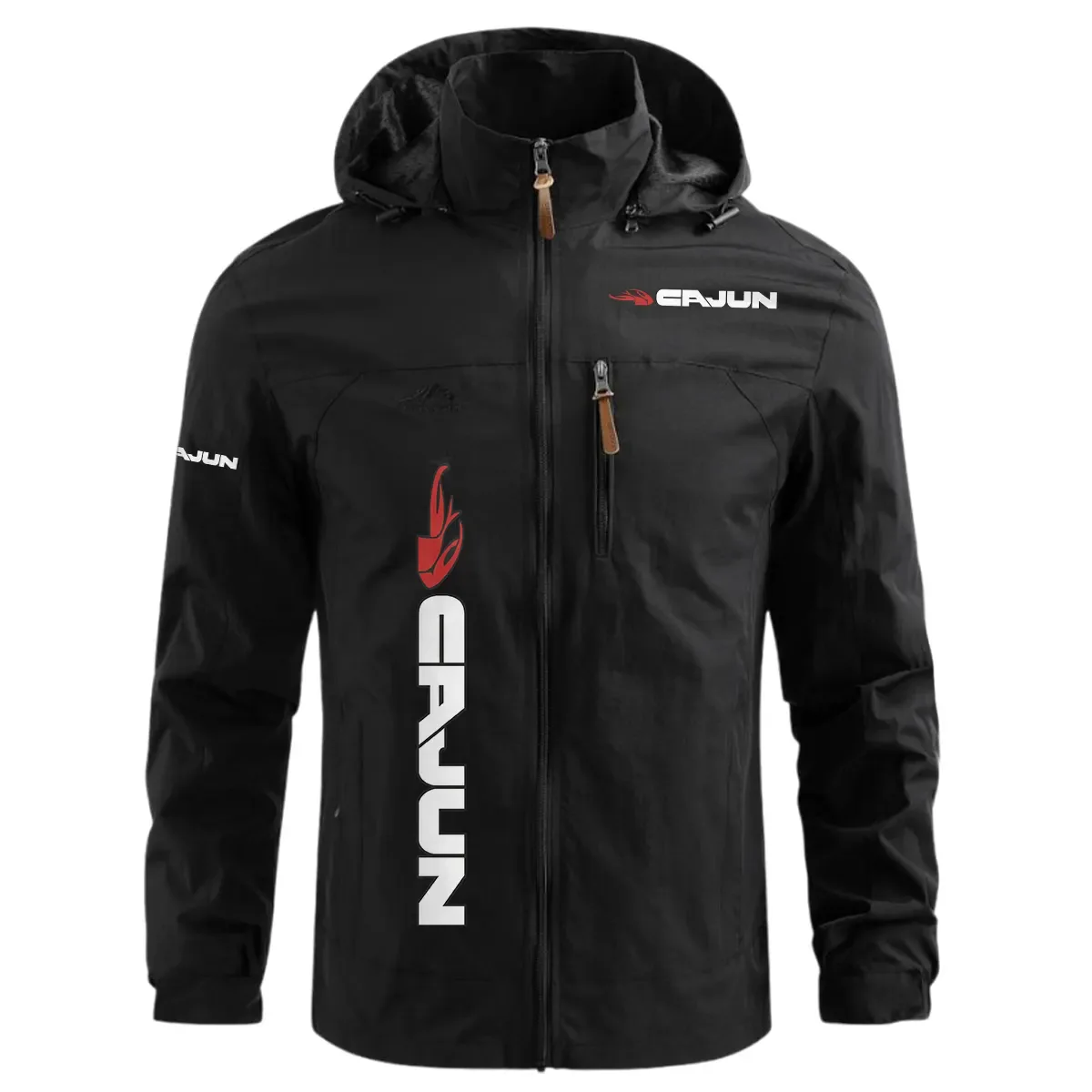 Cajun Exclusive Logo Waterproof Windbreaker Jacket Detachable Hood TTFSWOJN2510CJZ – Cajun Jacket