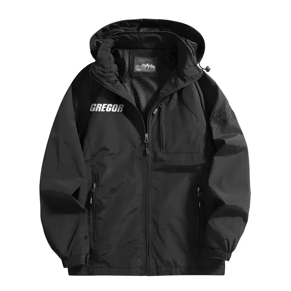 Gregor Exclusive Logo Soft-Shell Jacket Detachable Hood HCPDSSJ75GRZ – Gregor Gift