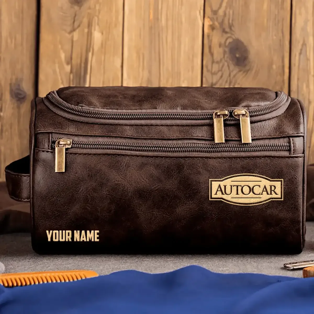 Autocar Exclusive Logo Leather Toiletry Bag OUFALB0819AOZ – Autocar Bag