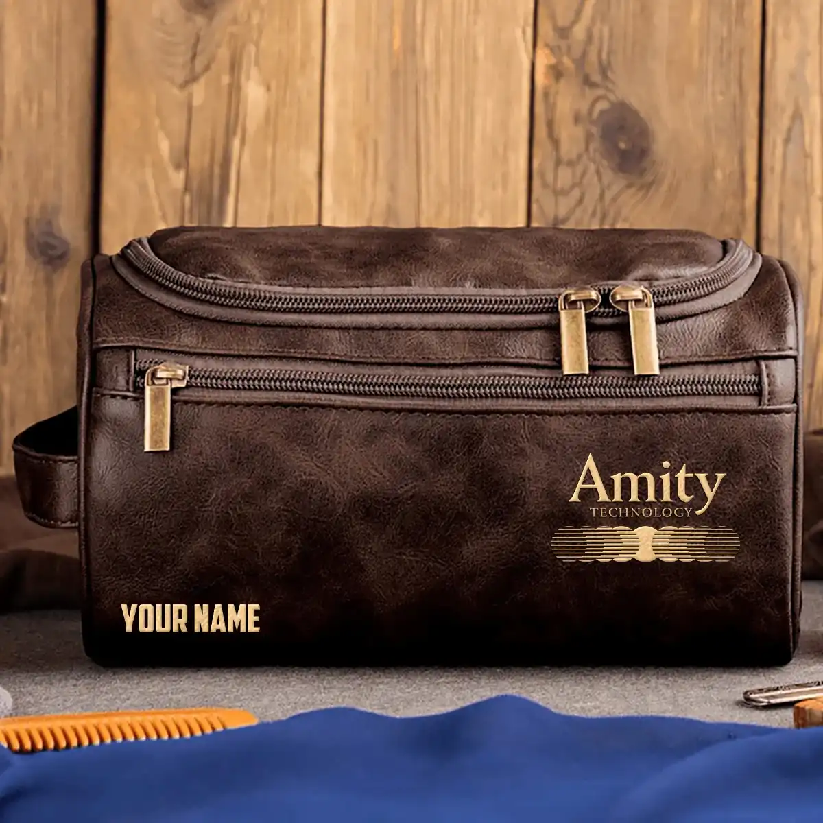 Amity Technology Exclusive Logo Leather Toiletry Bag OUFALB0819ATZ – Amity Technology Bag