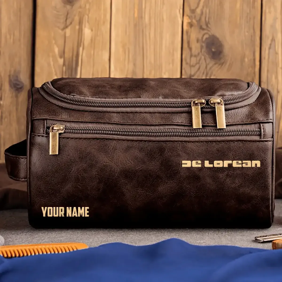 DeLorean Exclusive Logo Leather Toiletry Bag OUFALB0819DLZ – DeLorean Bag DeLorean Exclusive Logo Leather Toiletry Bag OUFALB0819DLZ – DeLorean Bag
