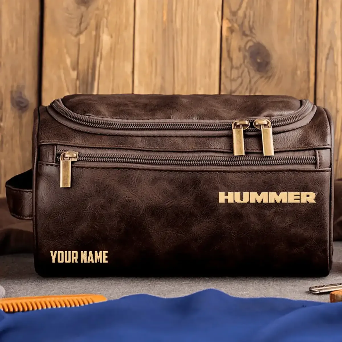 Hummer Exclusive Logo Leather Toiletry Bag OUFALB0819HUZ – Hummer Bag