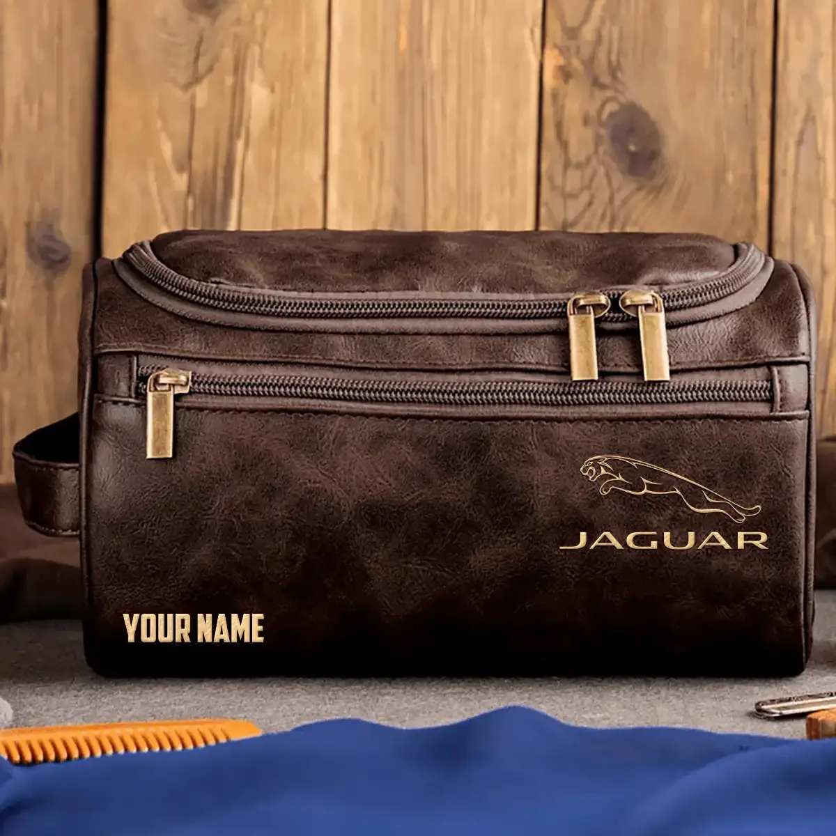 Jaguar Exclusive Logo Leather Toiletry Bag OUFALB0819JUZ – Jaguar Bag